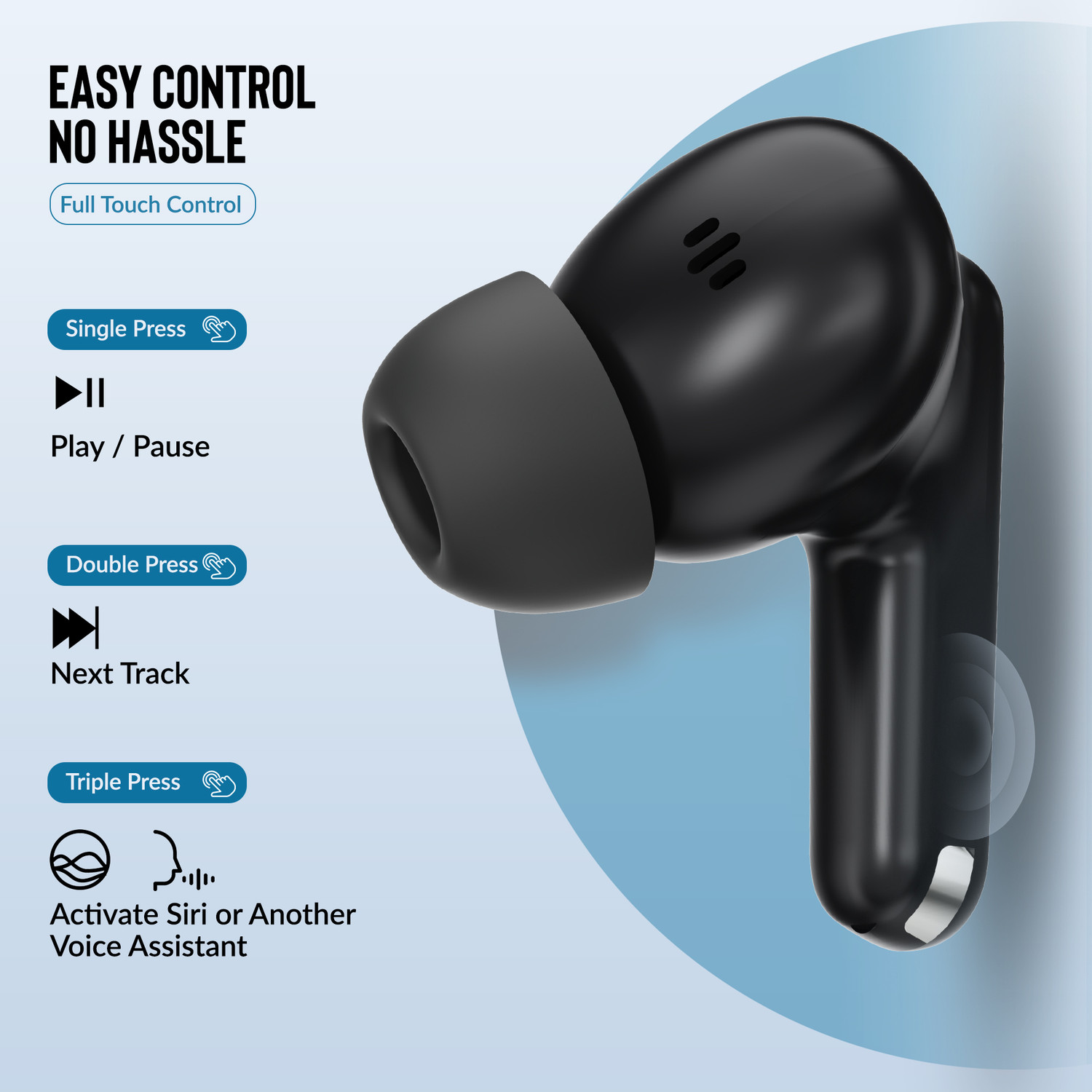 Image of Aroma TWS6 V5.4 Upto 60Hr Playtime*, ENC, Dual Paring, Fast Charging, Heavy Bass Bluetooth