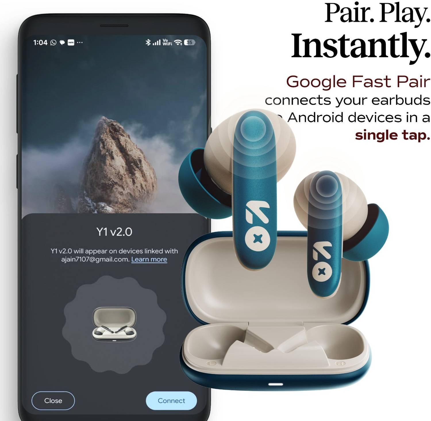 GOBOULT Y1 v2.0 60Hrs Battery, Ultra Sleek, App Support, Dual - Image 3