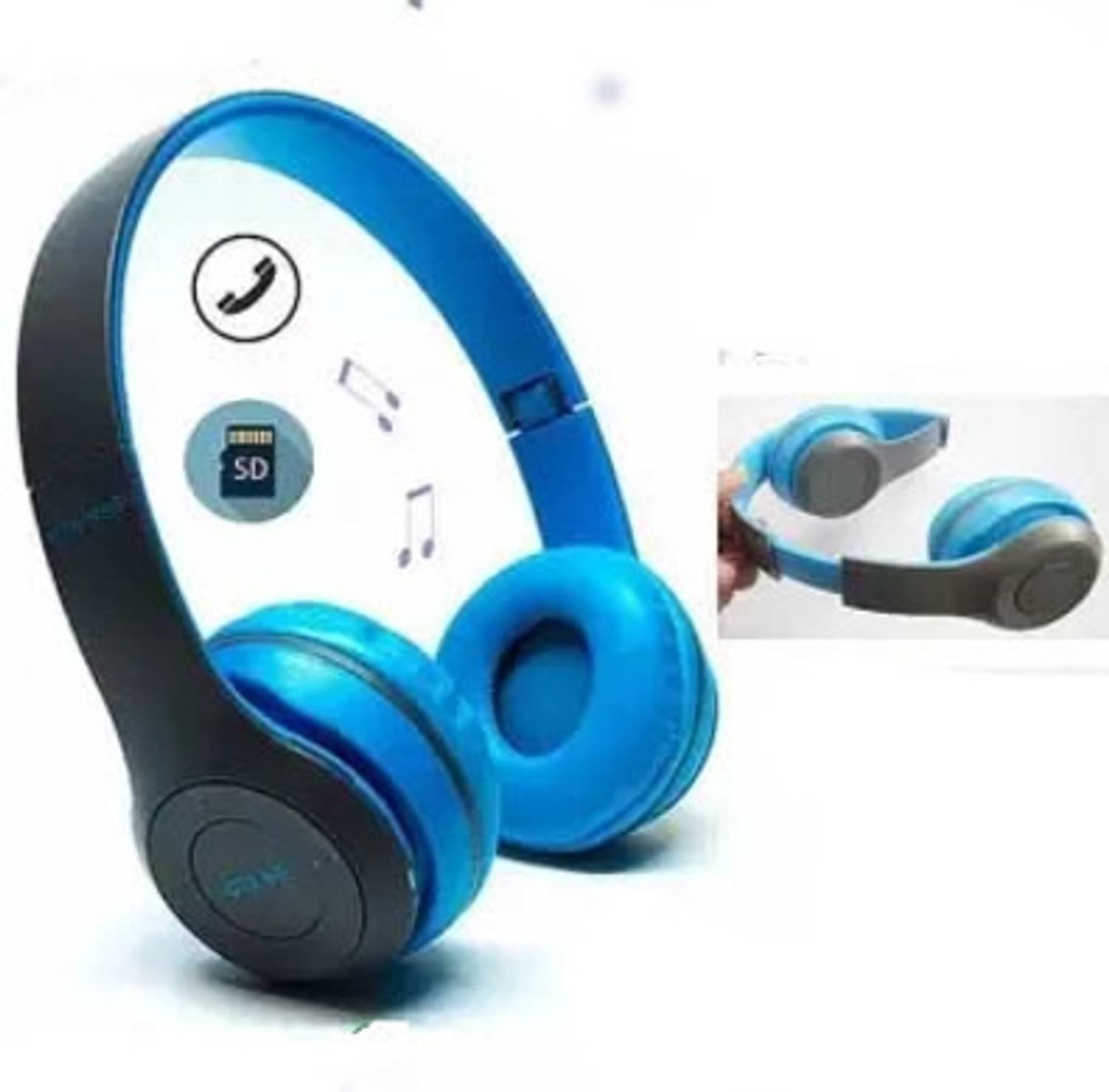 POZUB Music Comfortable Earphone Travel Bluetooth & Wired Gaming Foldable Headphones Bluetooth & Wired