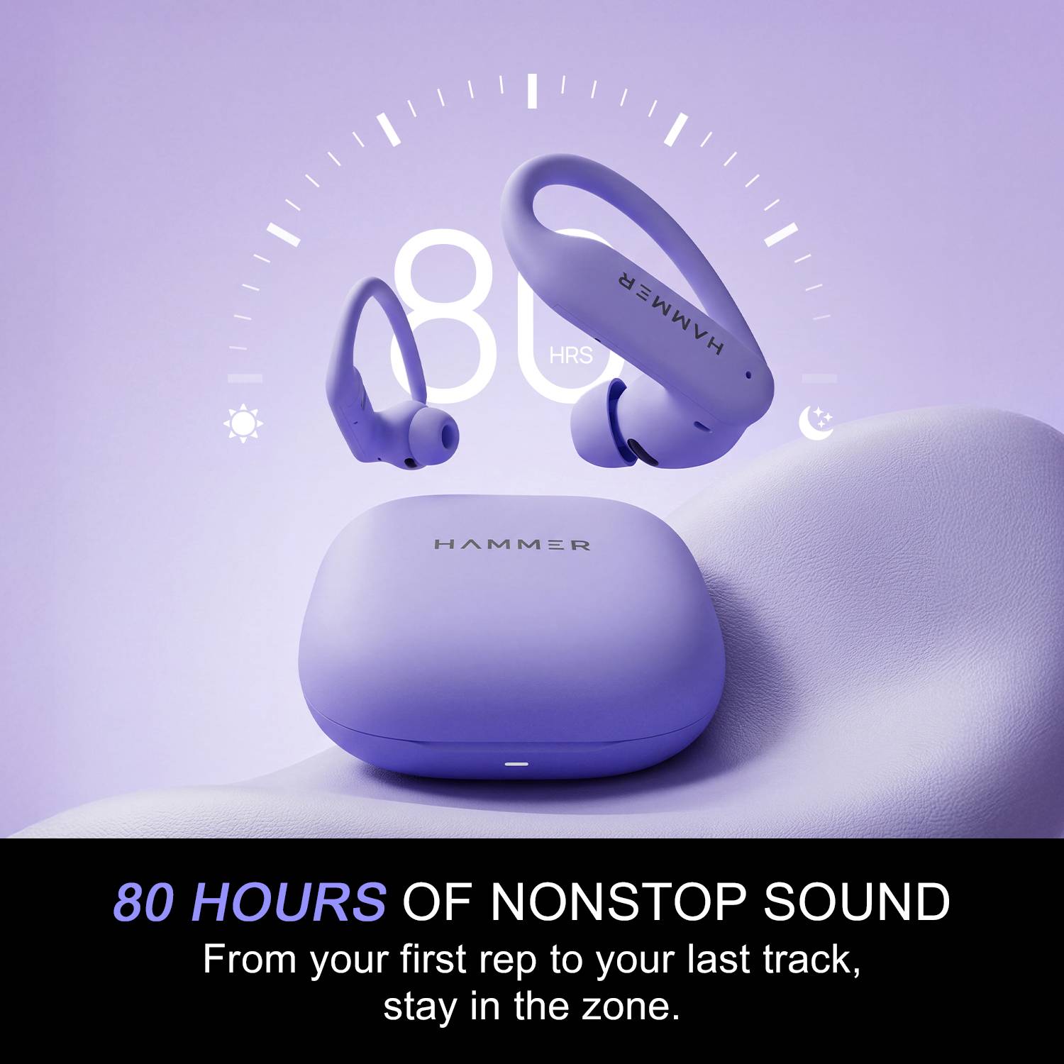 Hammer KO2 Sports Earbuds 80H Playtime - Image 2
