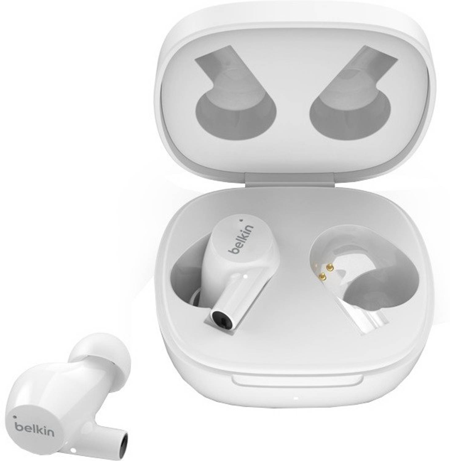BELKIN TWS Earbuds IPX5,Up to 31 hrs. Playtime Wireless Charging Dual mic on Each Side Bluetooth