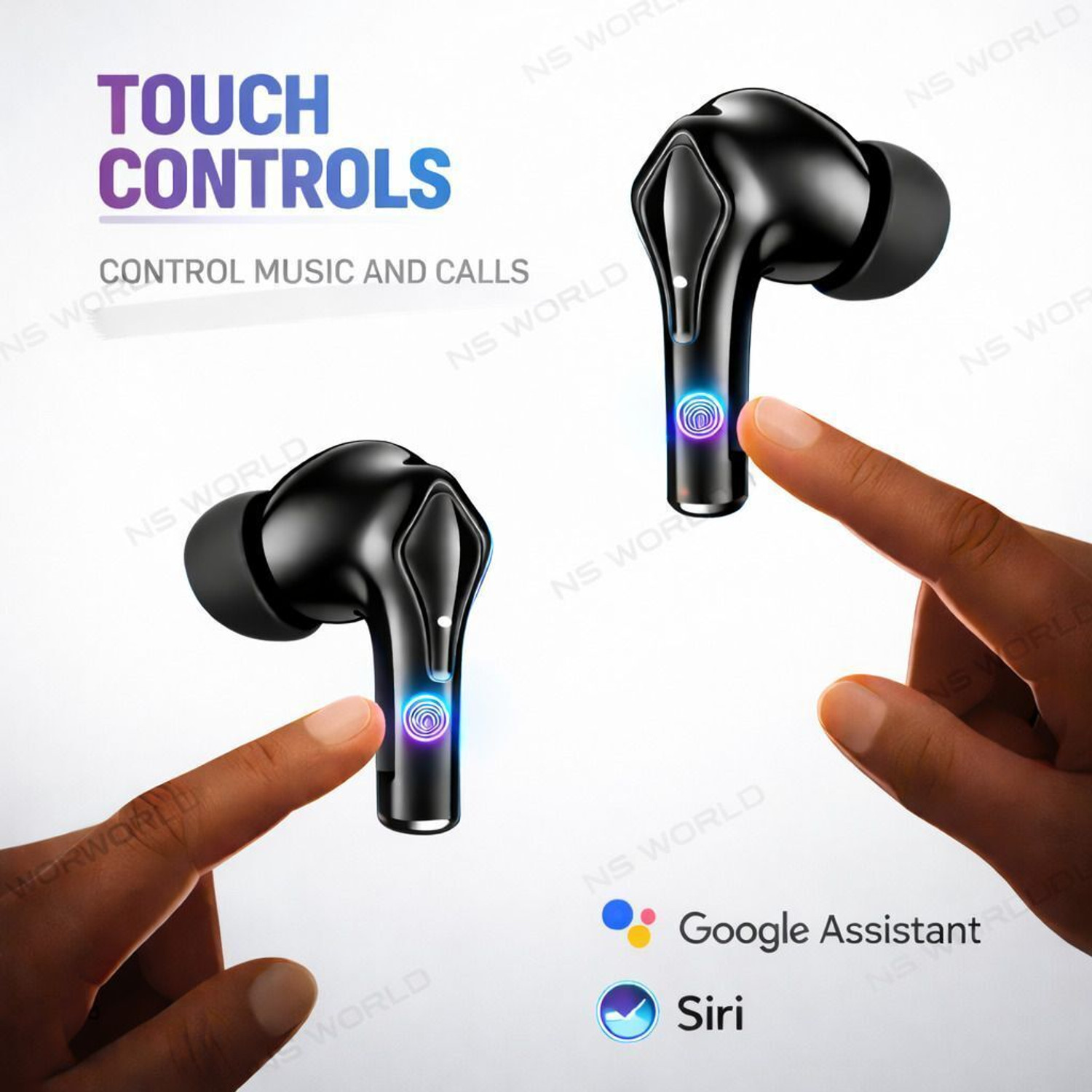 Image of NS WORLD Tharbuds Tws Probuds Touch Controls,Bass Sound,Quick Charge Bluetooth