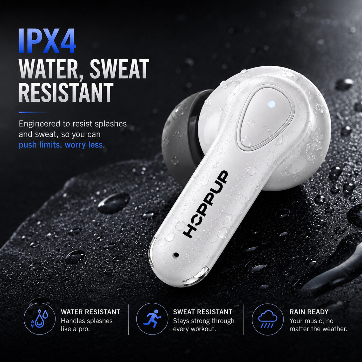 Image of HOPPUP AirDoze M1 Earbuds with 50H PlayTime, 40MS Low Latency, AI ENC & 5.4v Bluetooth