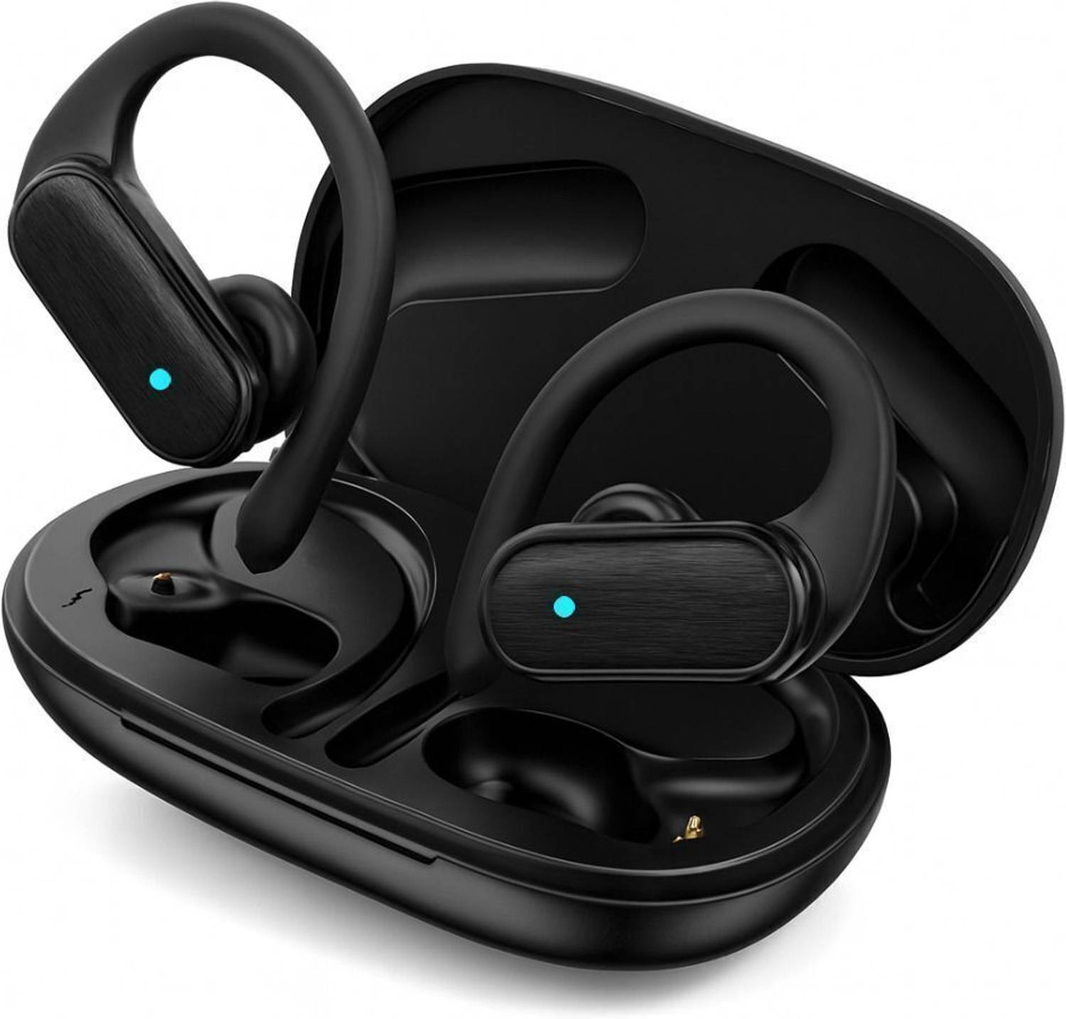 Teckily Zenyx Open Ear Wireless Earbuds Bluetooth Headset (Black,