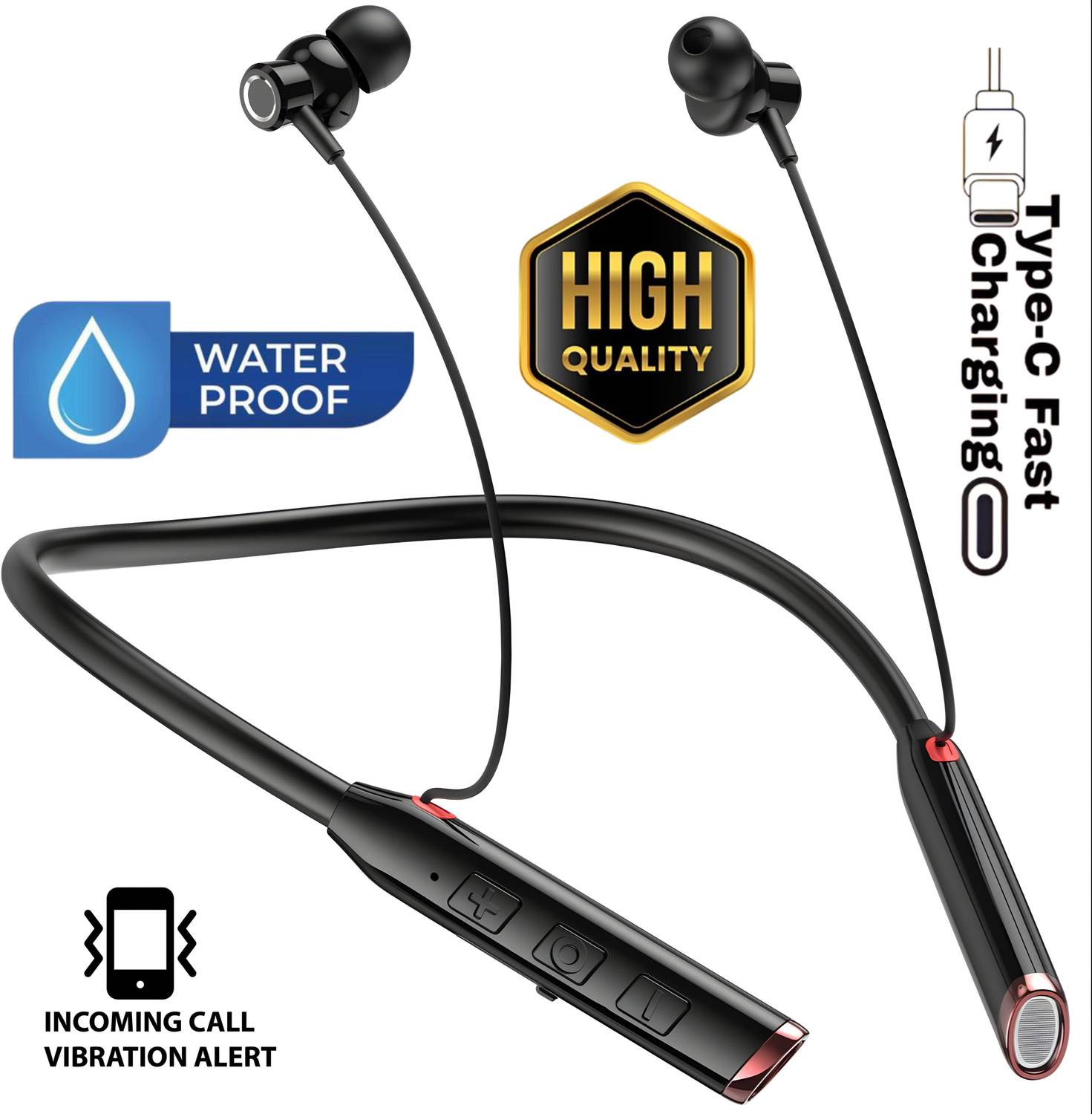 MR.NOBODY 40Hour Playtime,Vibration Alert,High Bass Sound Quality Bluetooth Wireless N14 Bluetooth