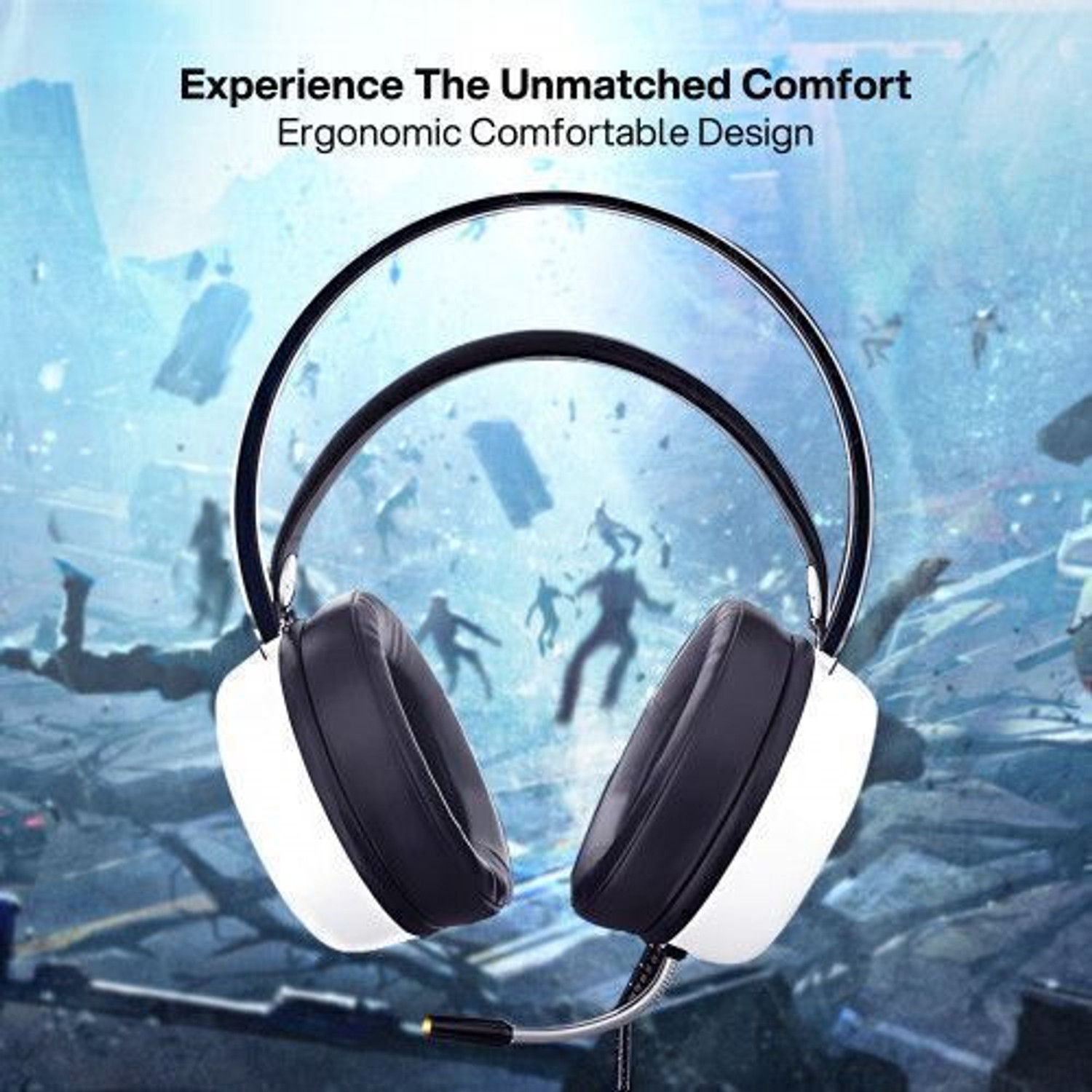 Image of Pious Immersive 7.1 Surround Sound Gaming Headset | RGB LED | 50mm Drivers | Dual USB Wired