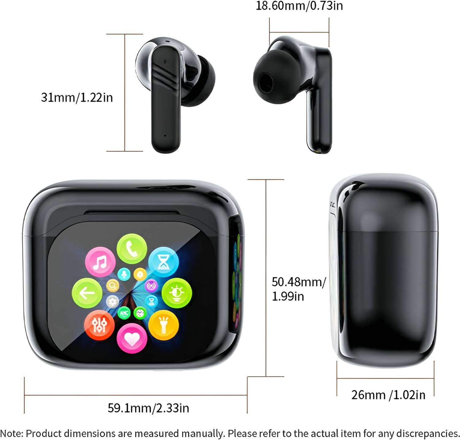 VEHOP LX50 Touch Screen Earbuds TWS - Image 4