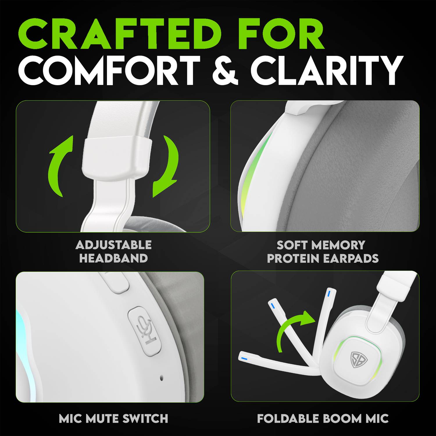 SpinBot HX300 Bluetooth Gaming Headphones - Image 4