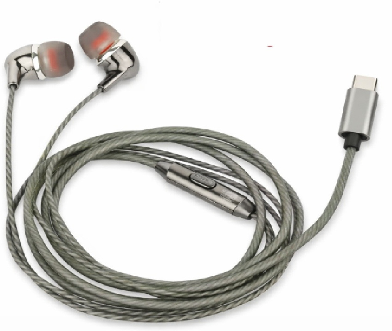 Image of QinPin Type-C Earphones Built in Mic Handsfree Tangle Free Deep Bass Wired