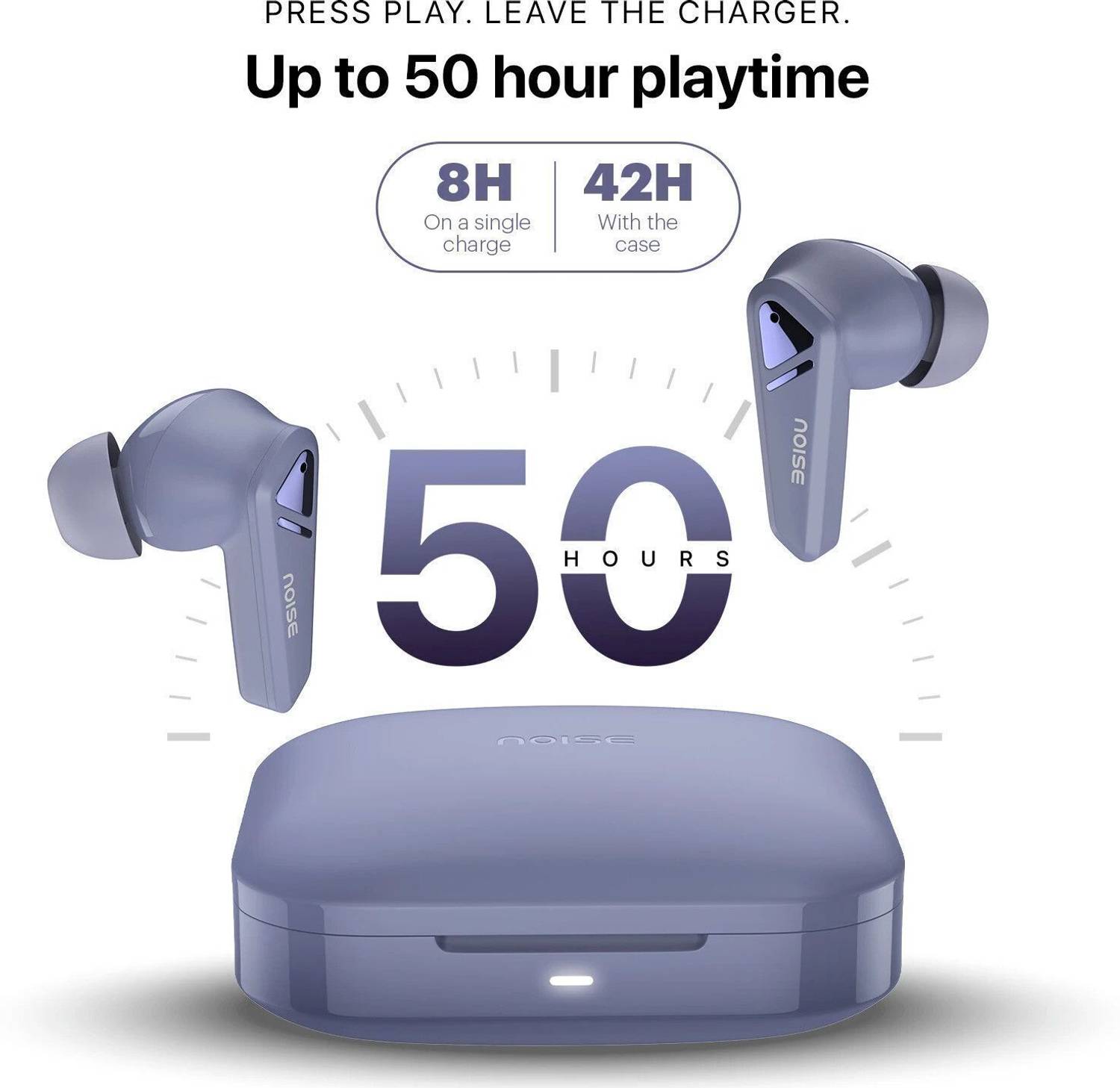Noise Buds F1, 50H playtime, Matte finish Case, Quad Mic with ENC, - Image 4