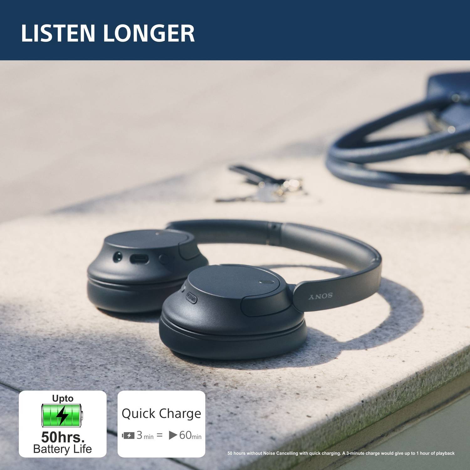 Sony WH-CH720N/LCIN Bluetooth Headphones Blue - Image 5