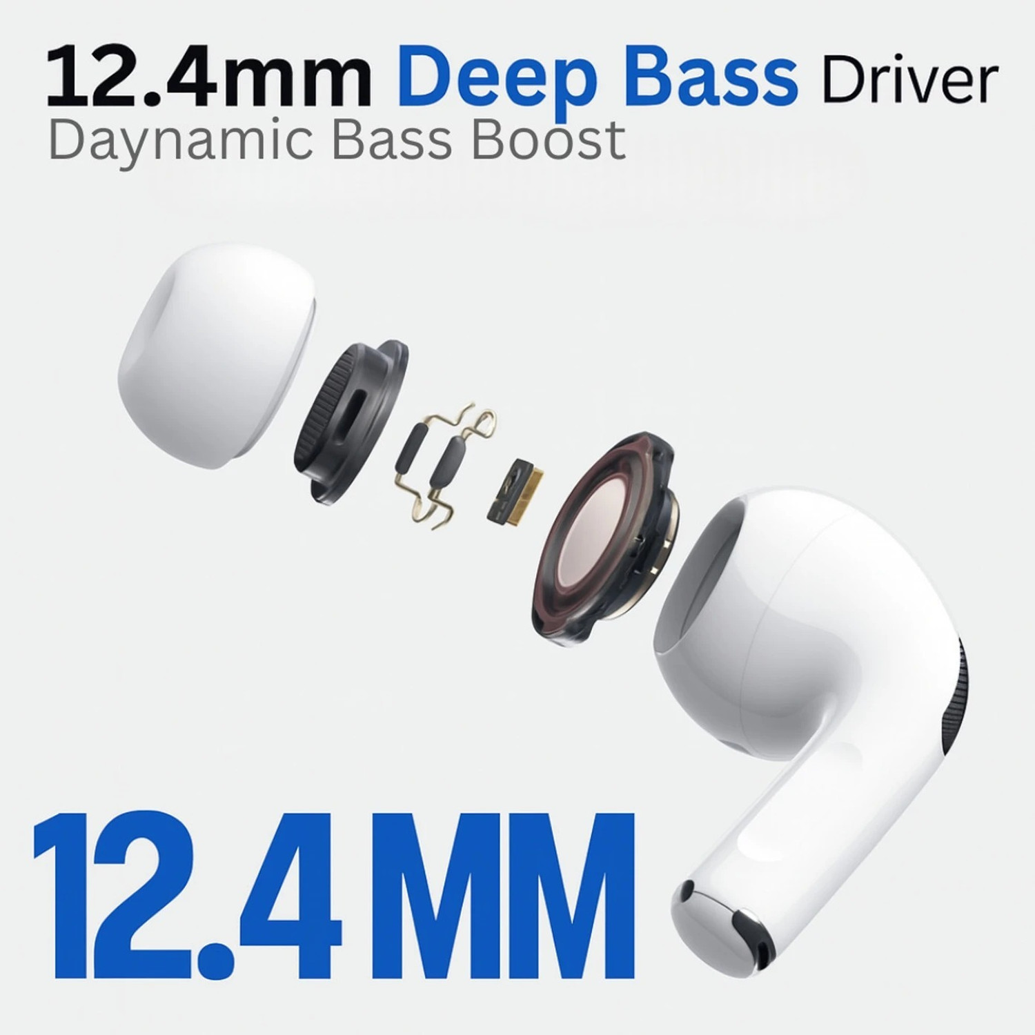 Image of house of common D13 Bluetooth Headset (White, True Wireless)