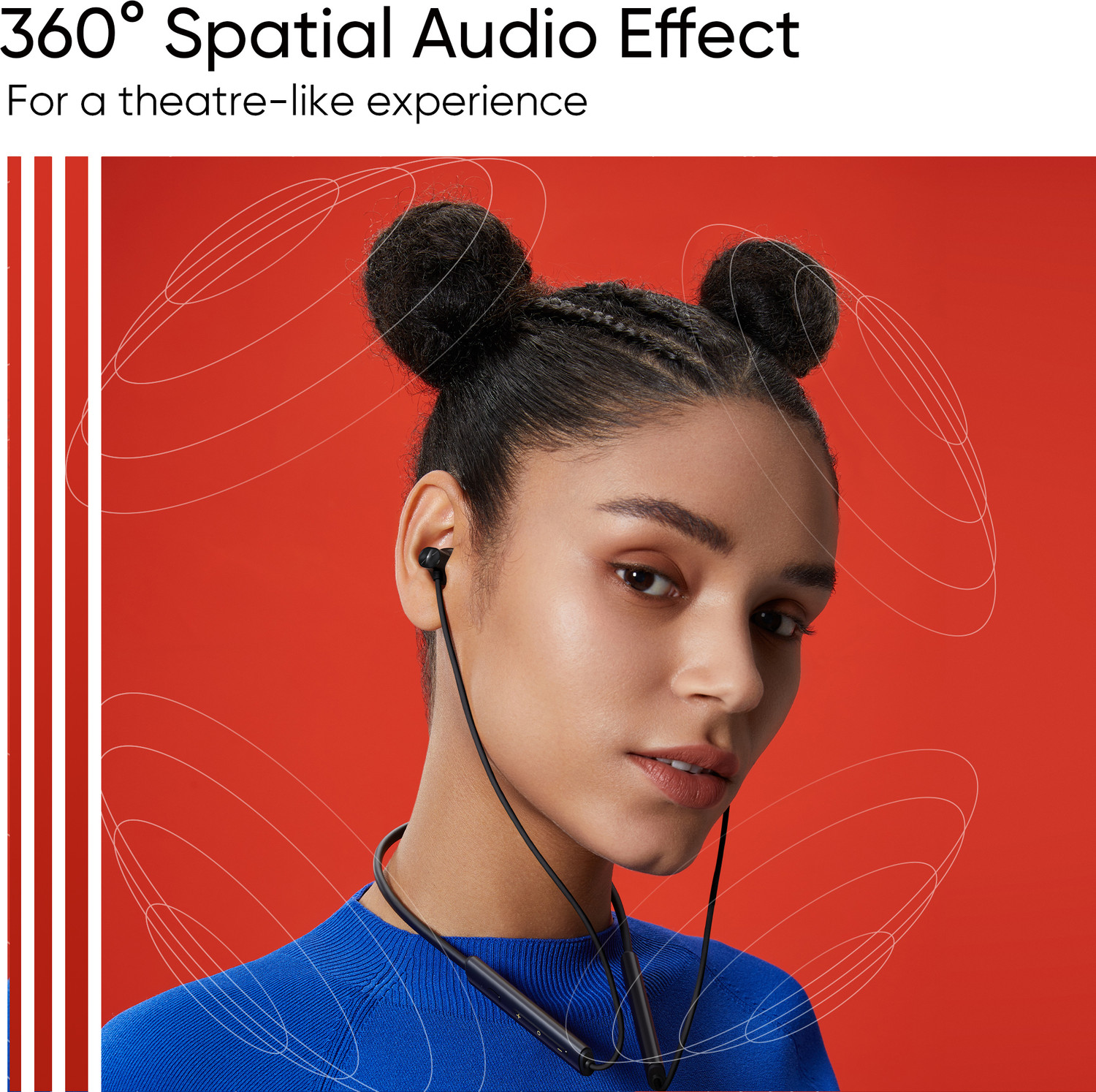 Image of realme Buds Wireless 3 with 30dB ANC, 360 degree Spatial Audio, upto 40 hours Playback Bluetooth