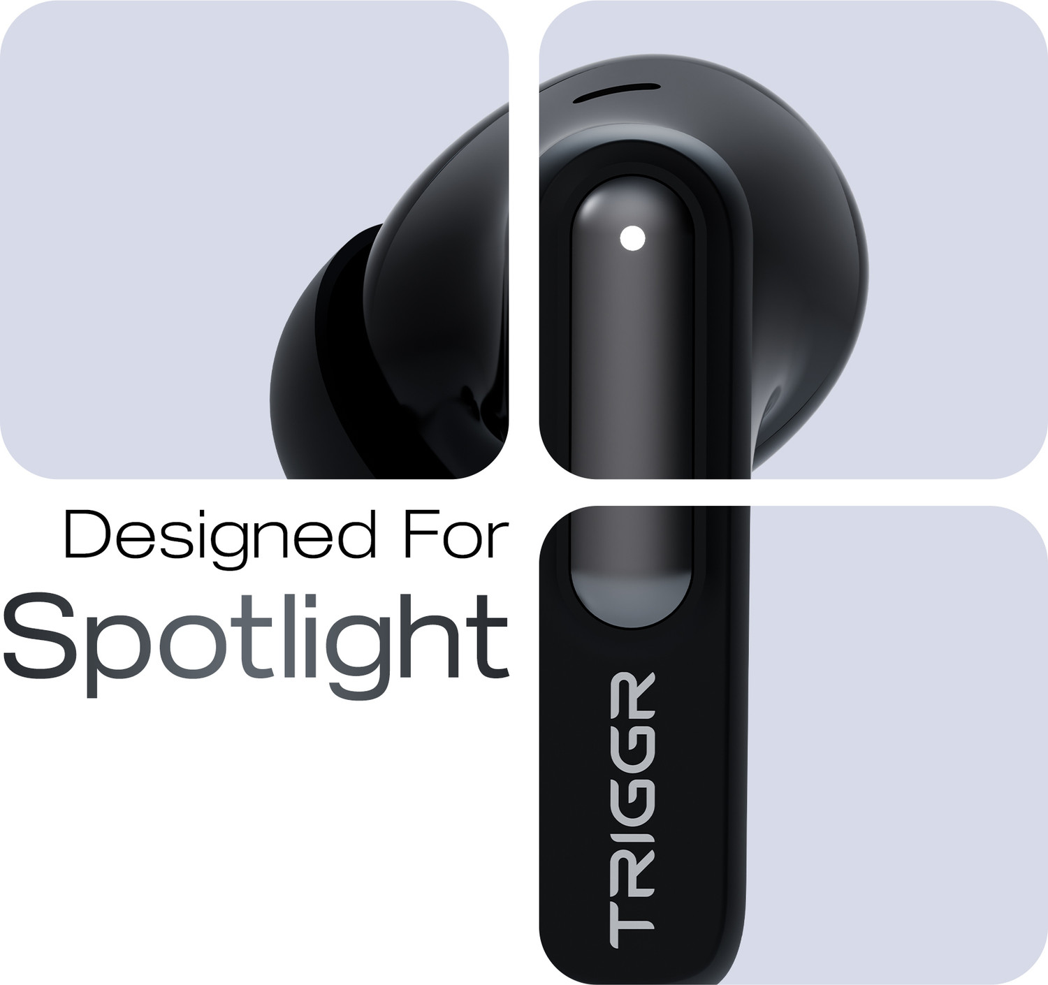 Image of TRIGGR Arcus One 60H Battery, 4 Mic ENC, Dual Pairing, Rubber Grip, 13mm Drivers, v6.0 Bluetooth