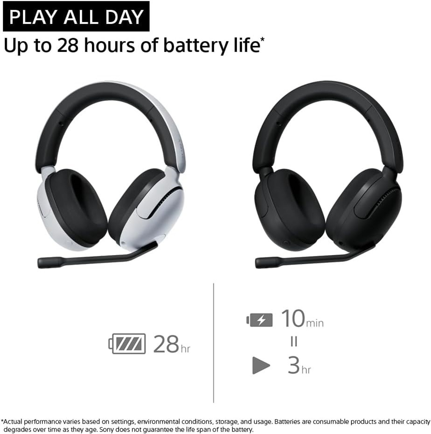 Image of SONY Inzone H5 WH-G500 Wireless, 360 Spatial Sound,Compatible with PC&PS5,28 Hrs Batt Bluetooth Gaming