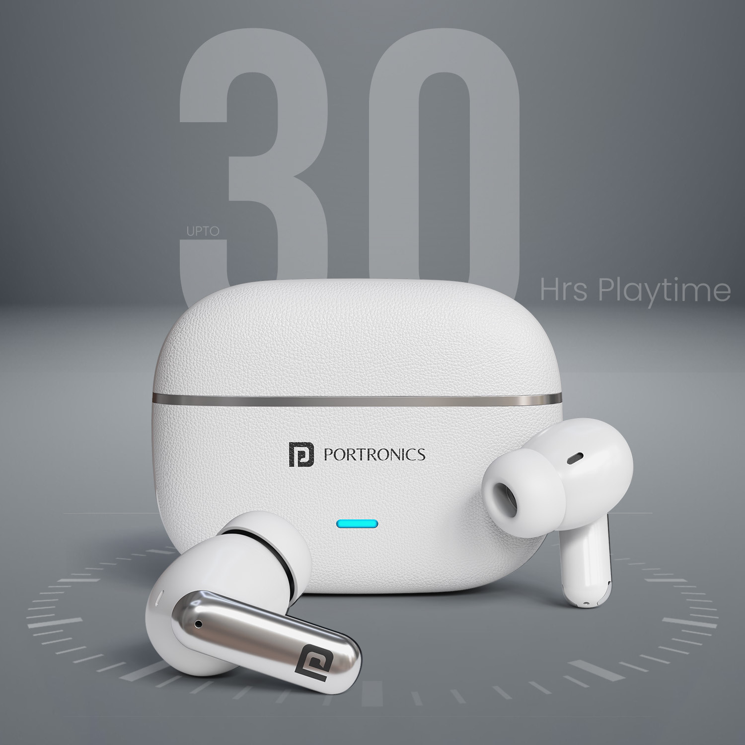 Image of Portronics Twins One + In Ear TWS earbuds with Game & Music Mode, Upto 30 Hours Playtime Bluetooth