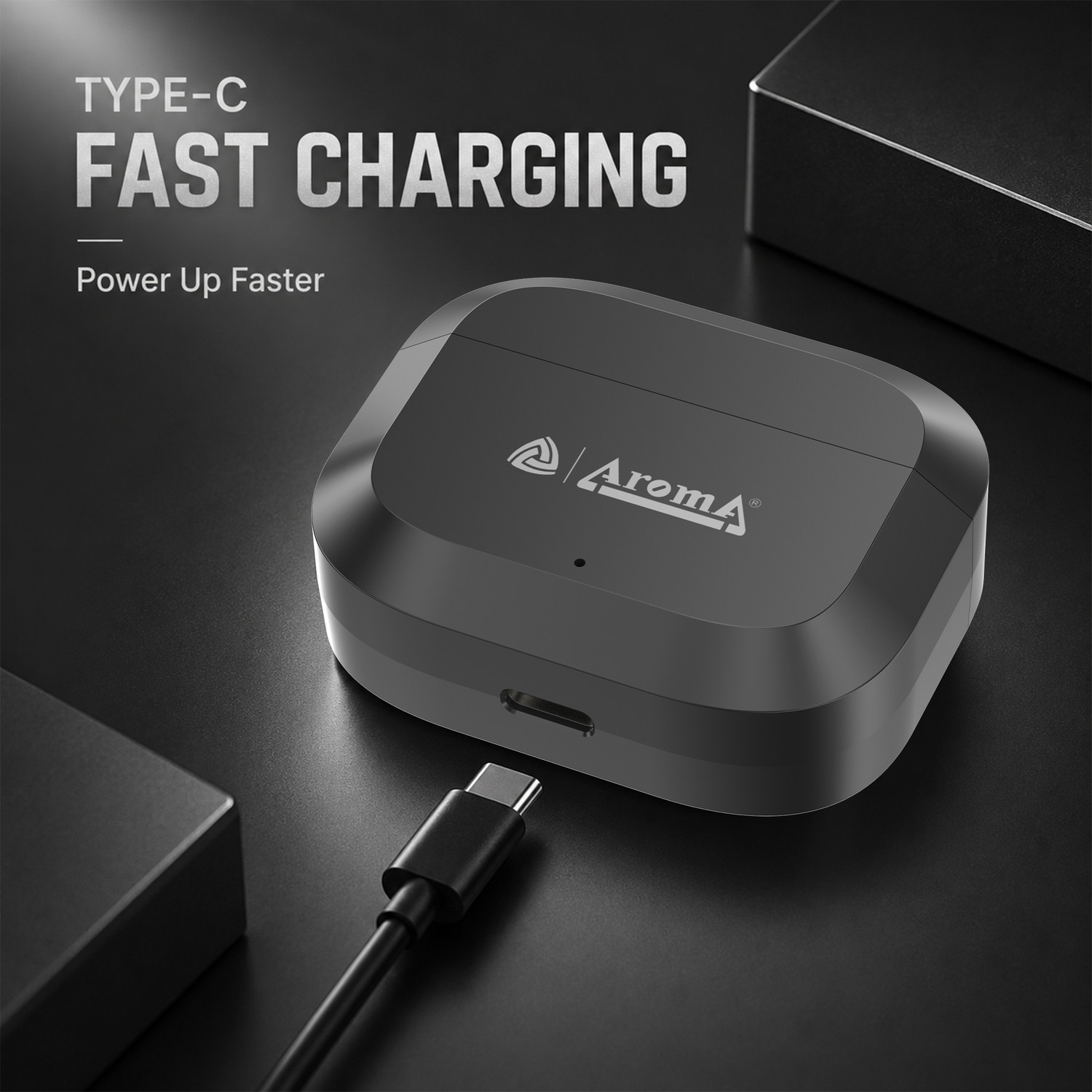 Image of Aroma NB120 Buds 3R Upto 60Hrs Playtime* ENC, Dual Paring, Fast Charging, Heavy Bass Bluetooth