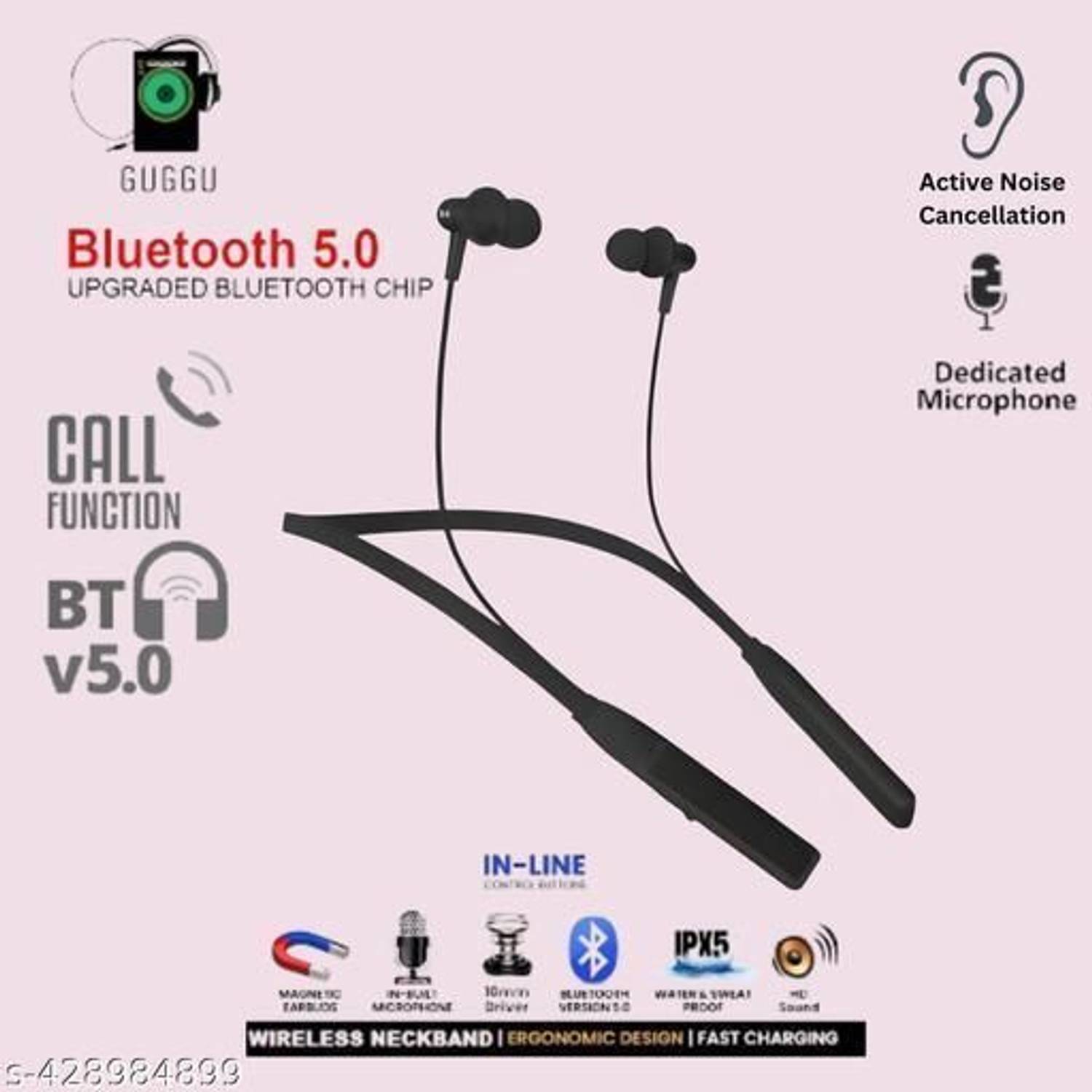 wind Neckband with Magnetic Earbuds - Image 2