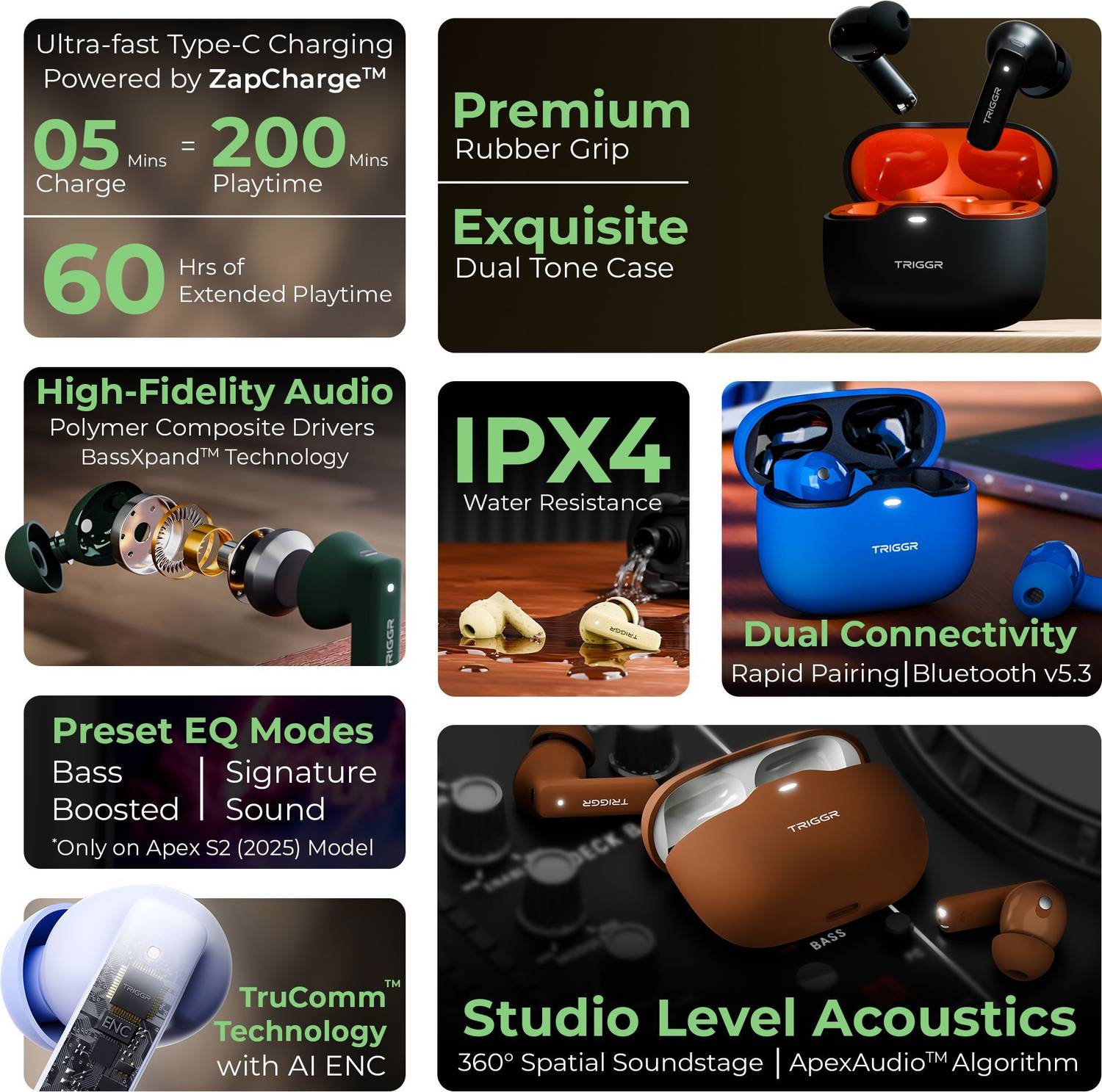 TRIGGR Apex S2 2025 Bluetooth Earbuds - Image 2