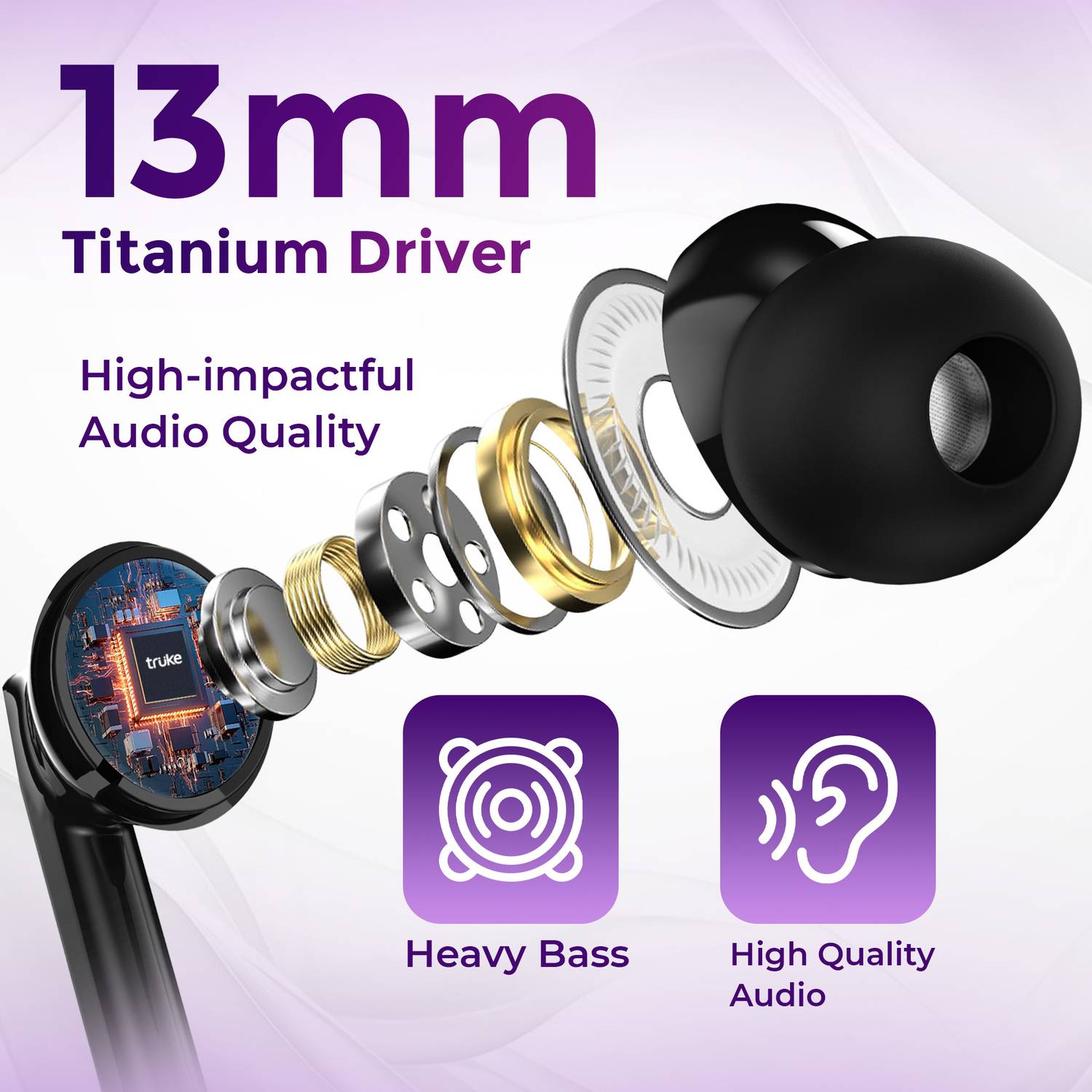 truke Bass 1 Type-C Wired Earphones with 13mm Drivers - Image 3