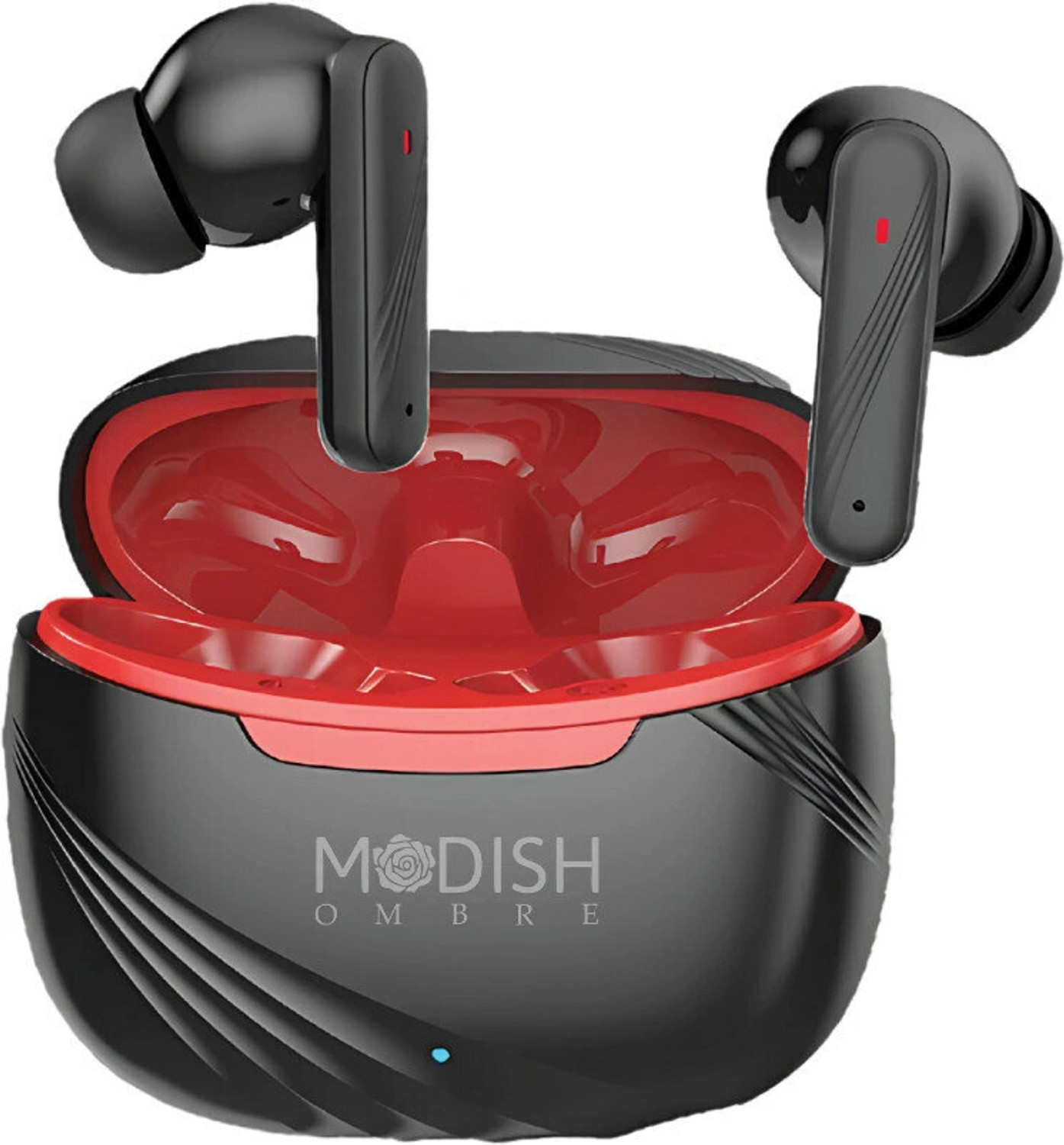 Image of ModishOmbre Future pods 20 black & red | 13 mm Driver | Super Bass TWS Earbuds Bluetooth