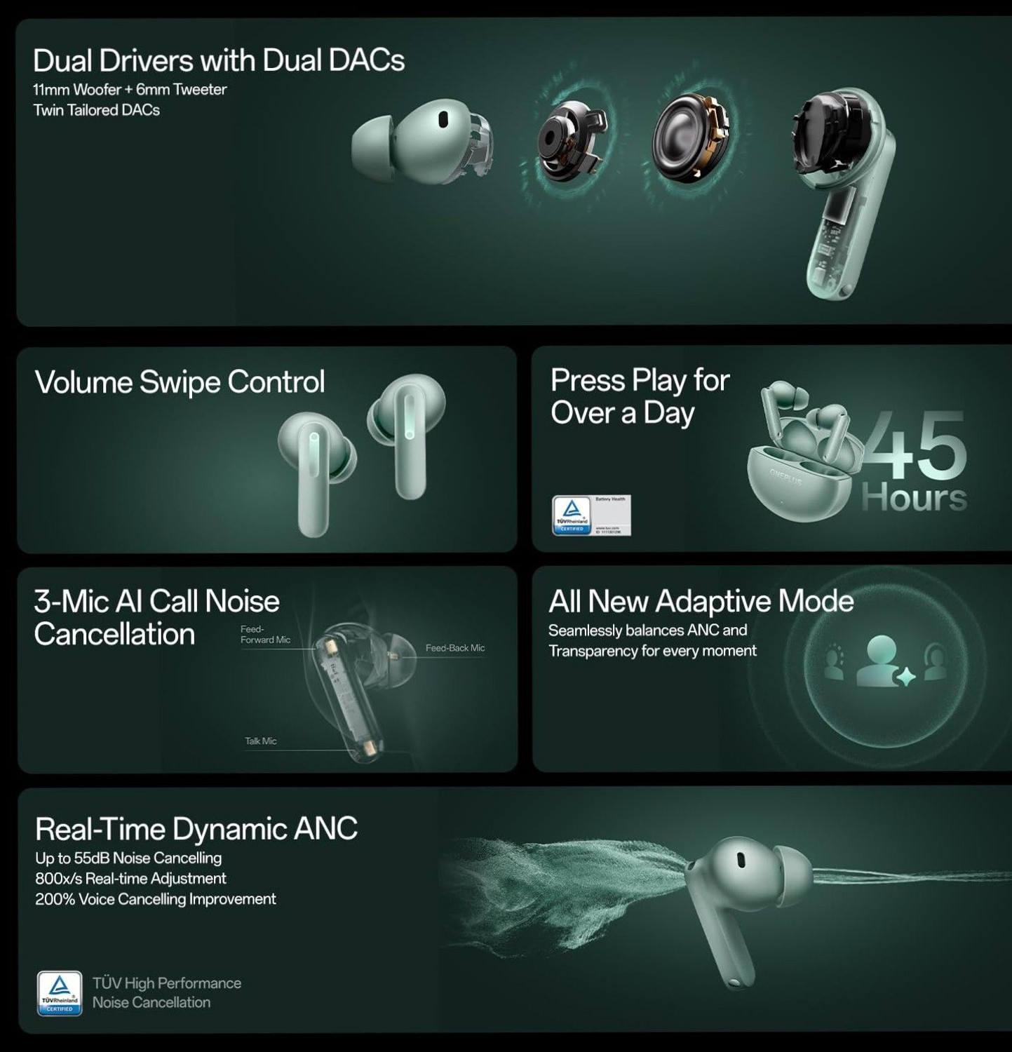 Image of GENZEE Wireless Buds 4 Buds compatible with One-plus - Design Bluetooth
