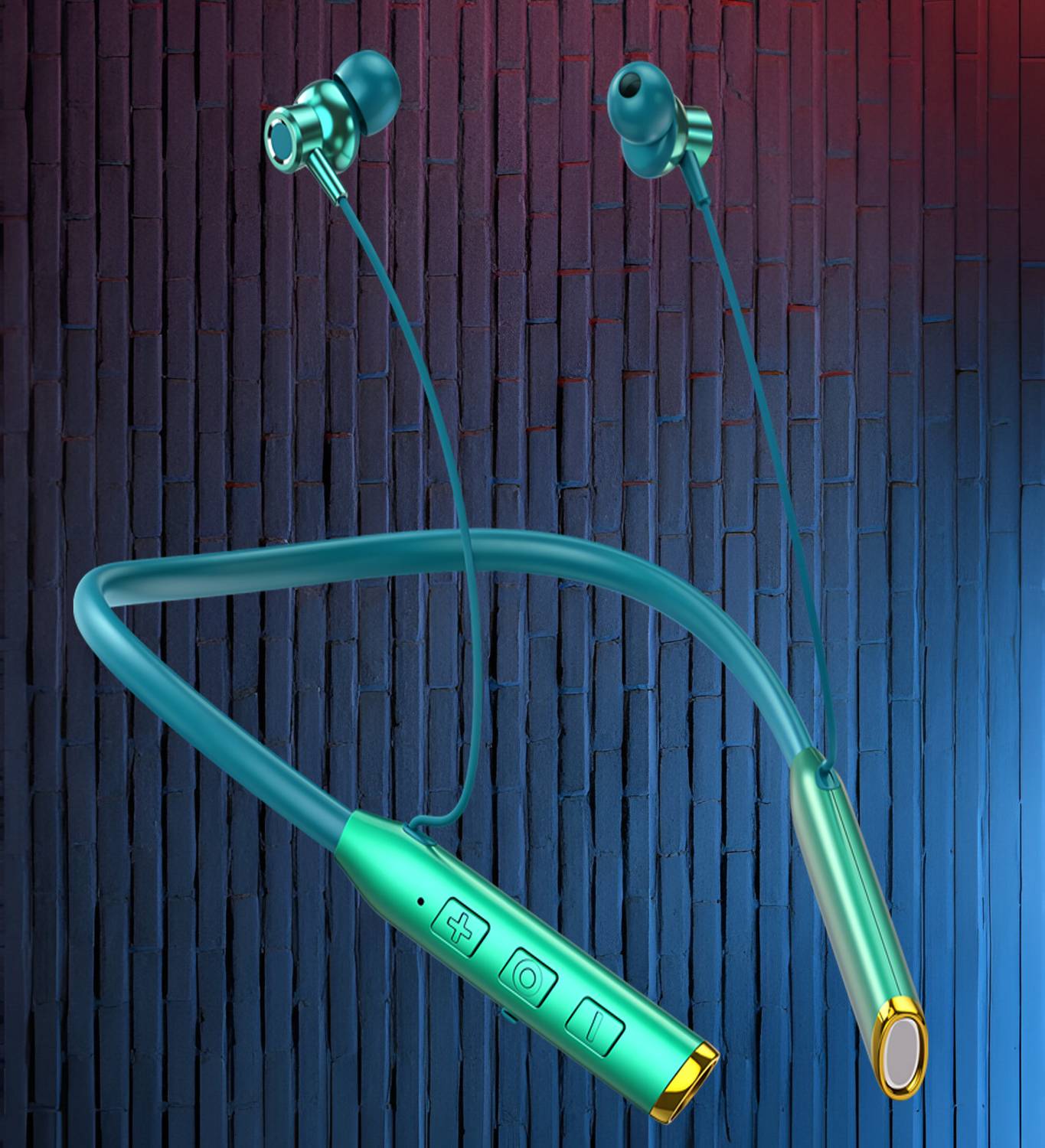 PTROX N80 Vibration Alert 48 Hours Playtime Pure Bass Waterproof Neckband B65 Bluetooth