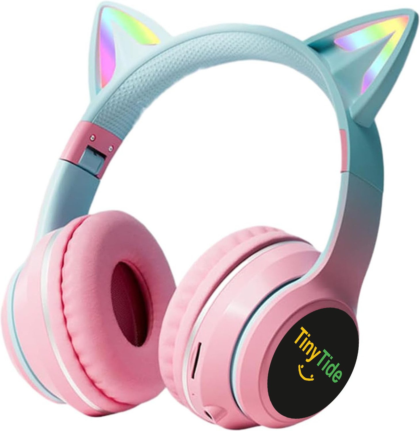 Image of TinyTide Kids Headphones For Girls /Boys, Cat Kids Bluetooth, Kids Wireless Headphones Bluetooth & Wired