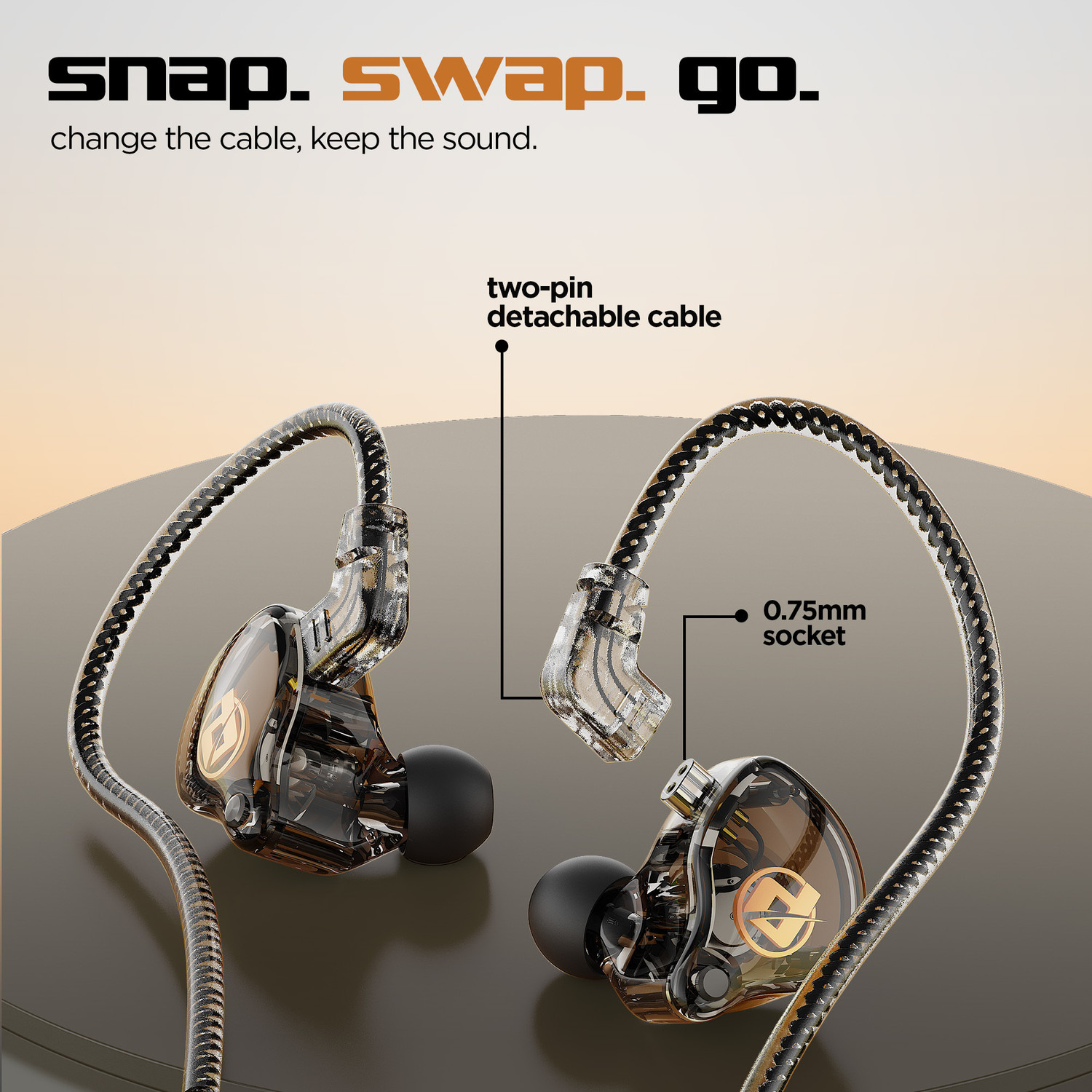 Image of Dubstep Squad Pro In-Ear Monitor with 11mm Dual Magnetic Driver, 2 Pin Detachable Cable Wired