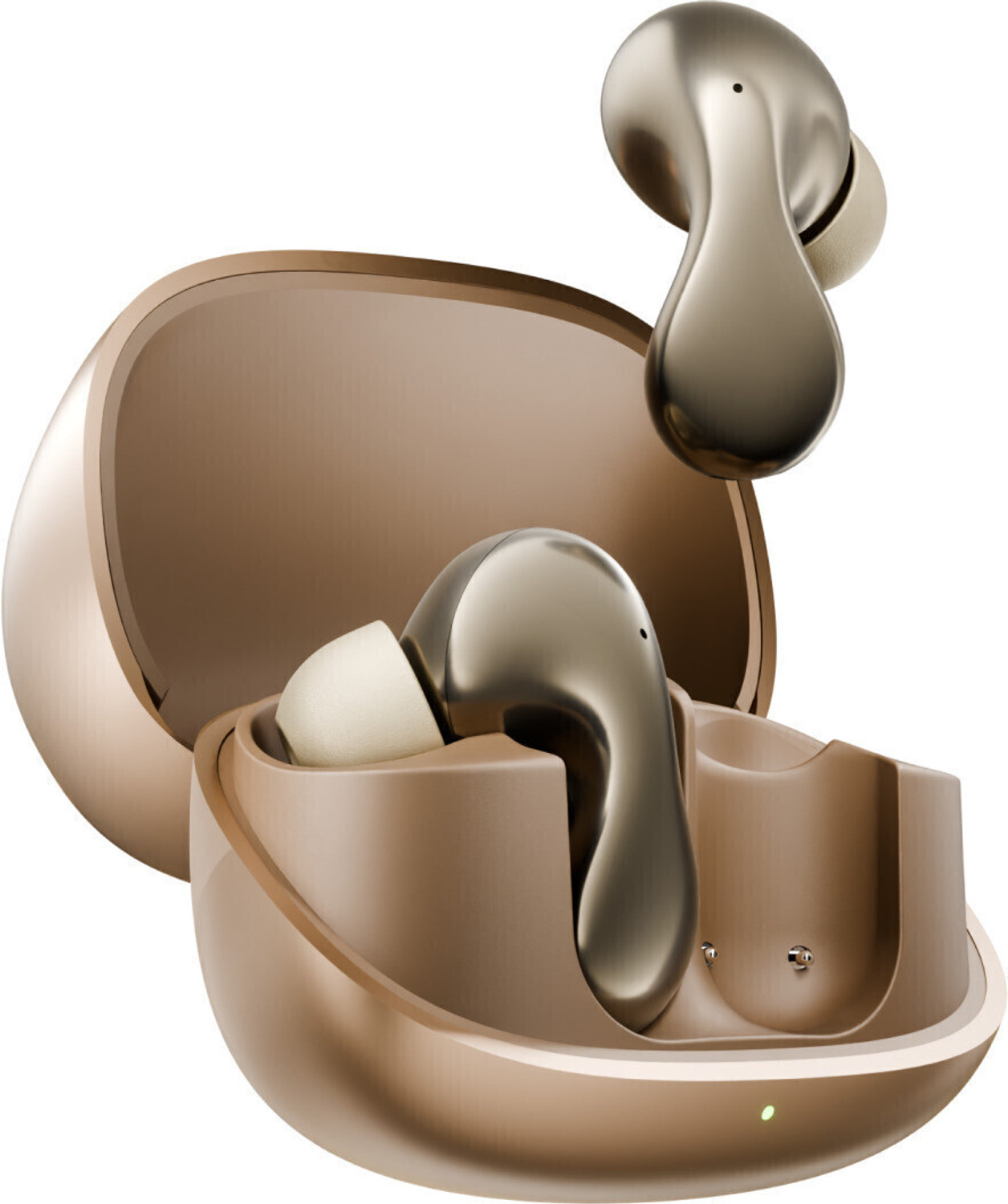 Image of Mivi AI-Buds (Breakthrough Launch), World's 1st Human-like AI, Android Only Bluetooth Headset (Bronze, In the Ear)