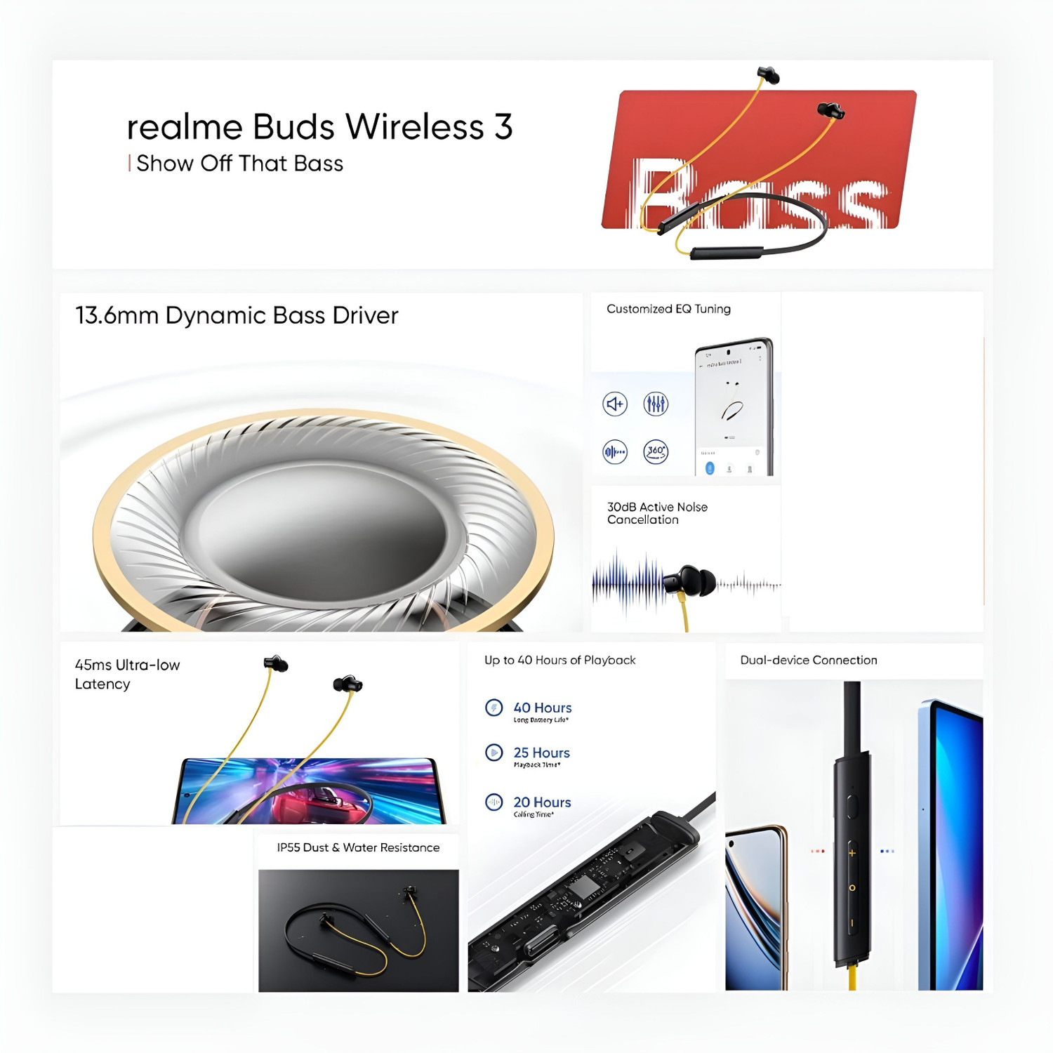 Image of AURIXA Buds Wireless 3 Magnetic Power Off /on 48hr Playtime Headphone Neckband Earphone1 Bluetooth Gaming