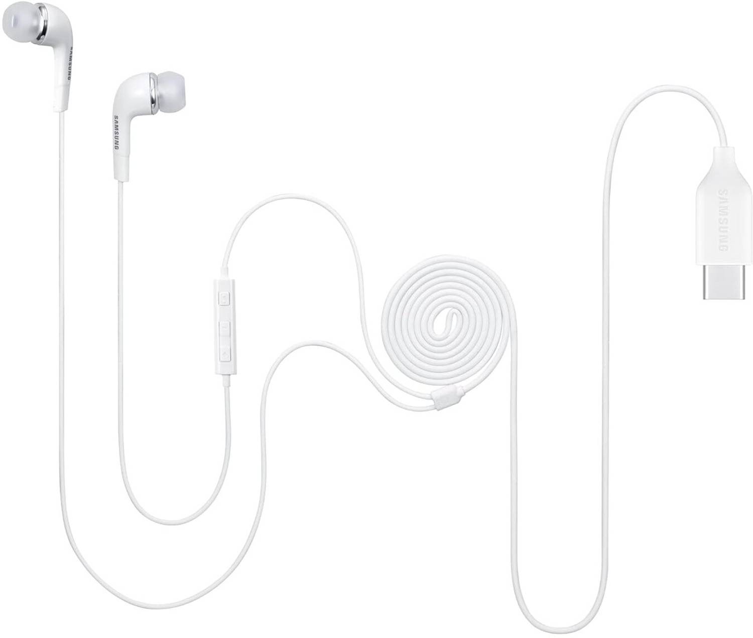 THE BLACK TECH Samsung OriginalType-C Earphone, White Wired - Image 1
