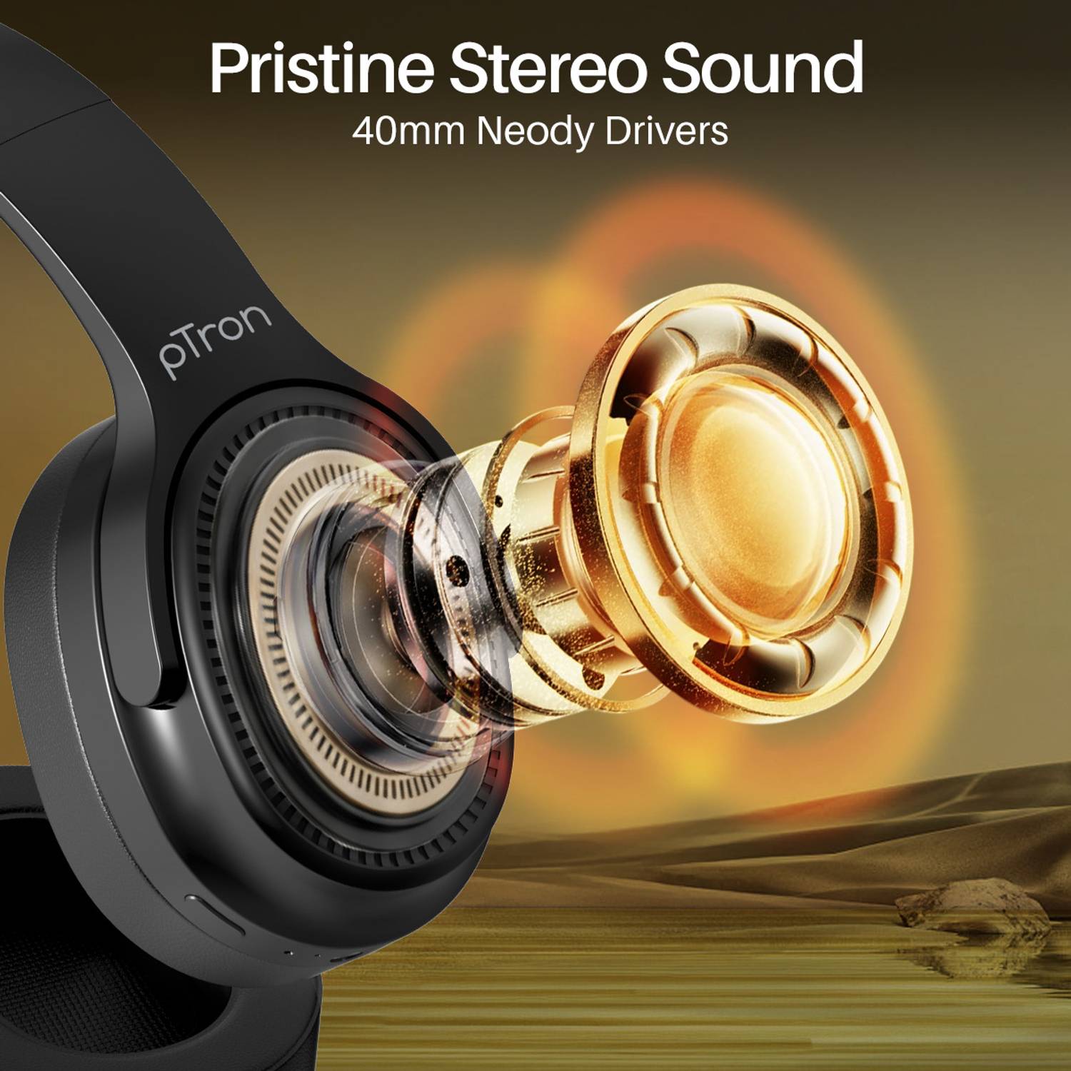 PTron Studio Pro Bluetooth Headphones - Image 4