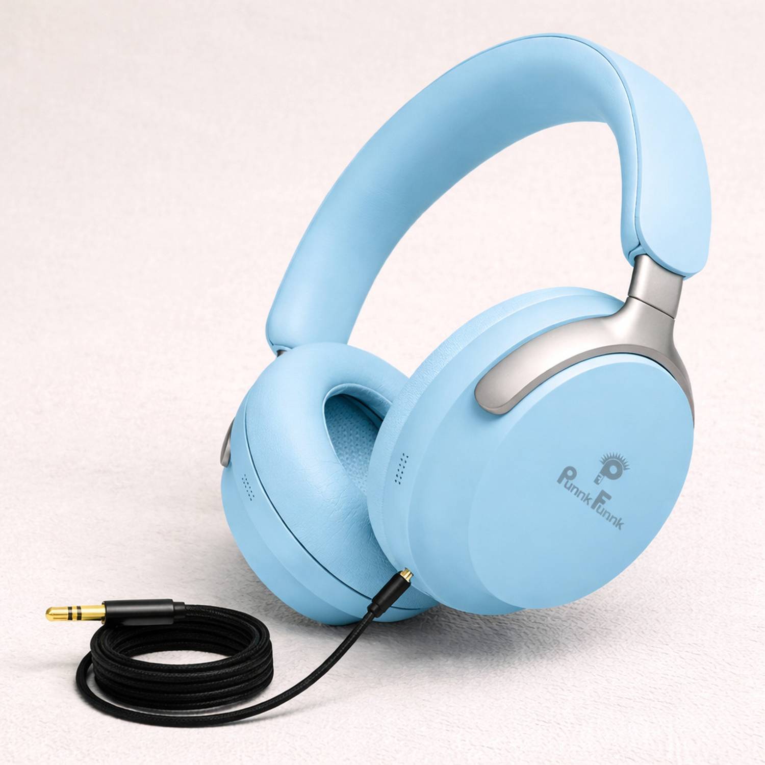 PunnkFunnk Over Ear Wireless Headphones with AUX Cable 40H Playti