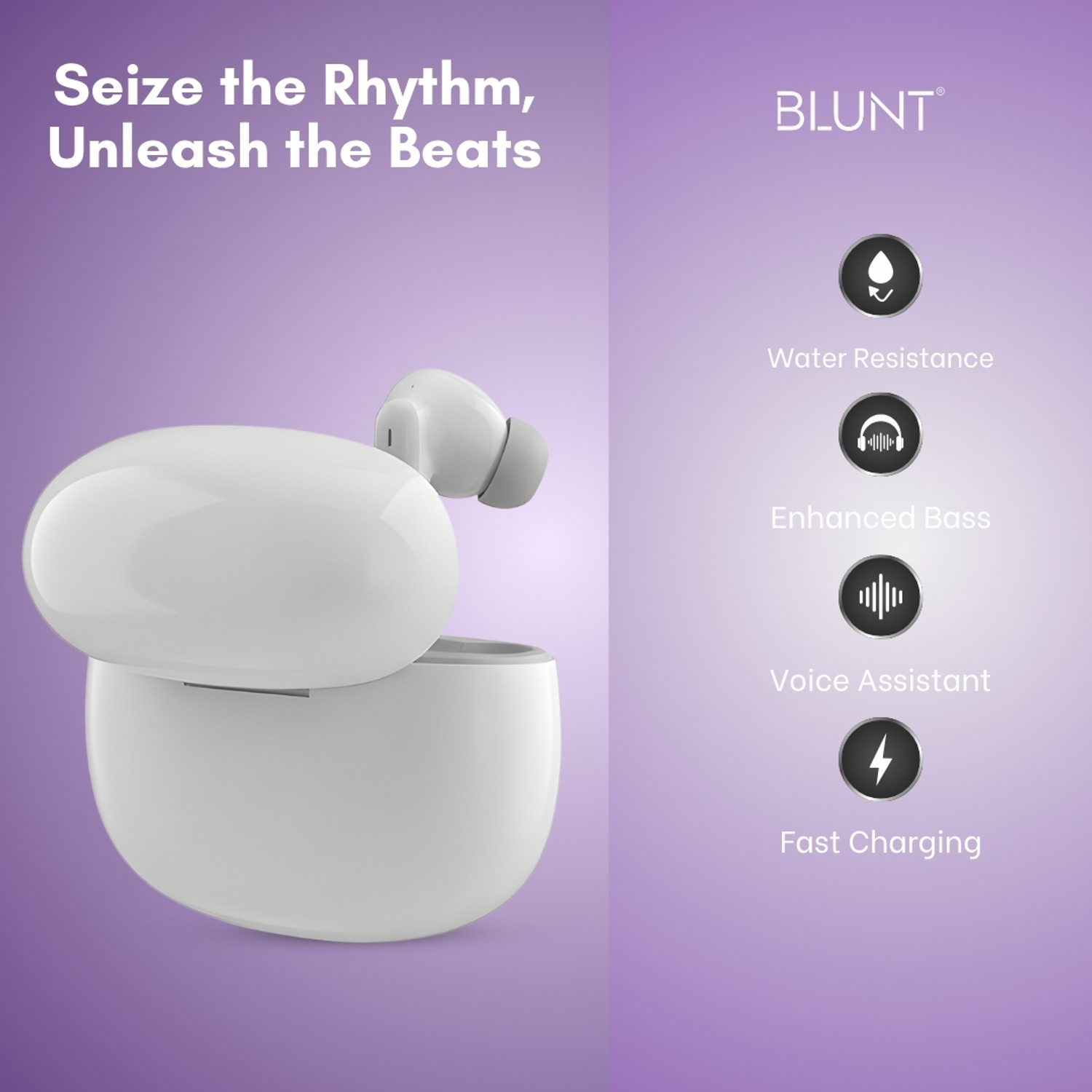 Image of Blunt Air Max True Wireless Earbuds | BT 5.4 HD Mic |30 H Playtime |IPX Waterproof Bluetooth
