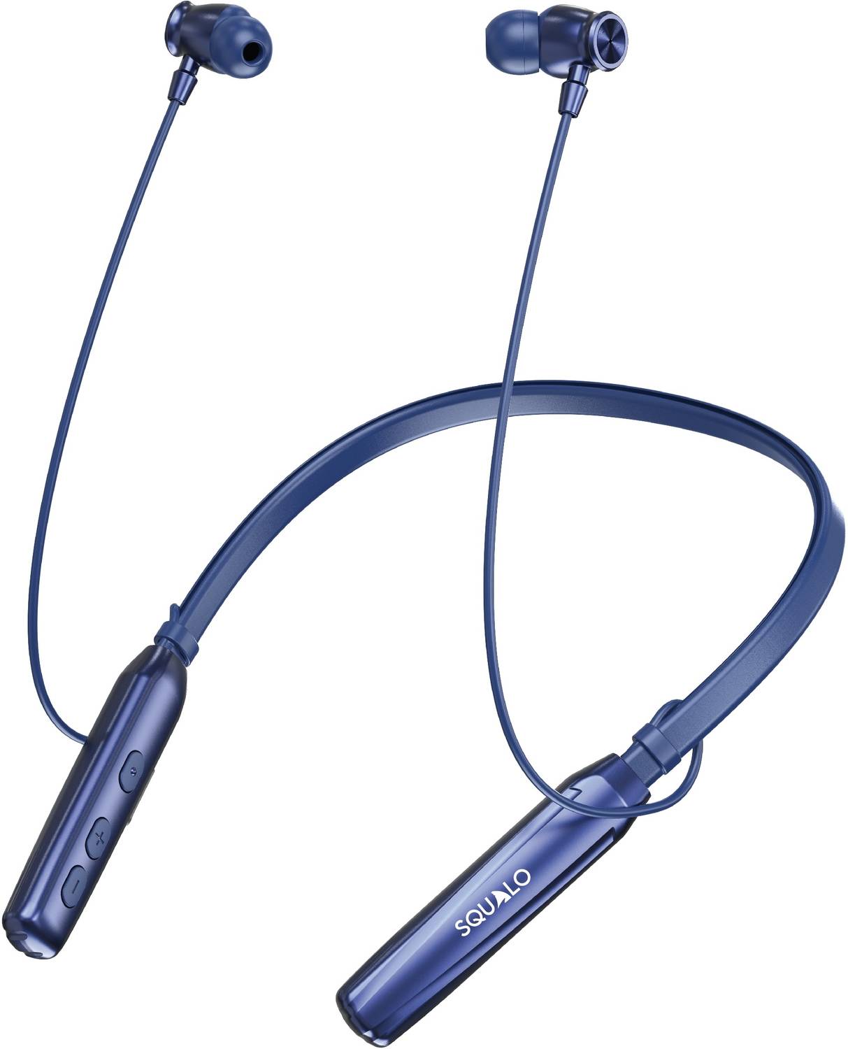 Squalo BassPlugs 500 with ENC Mic, 60 Hours Playtime, Magnetic On/Off Bluetooth