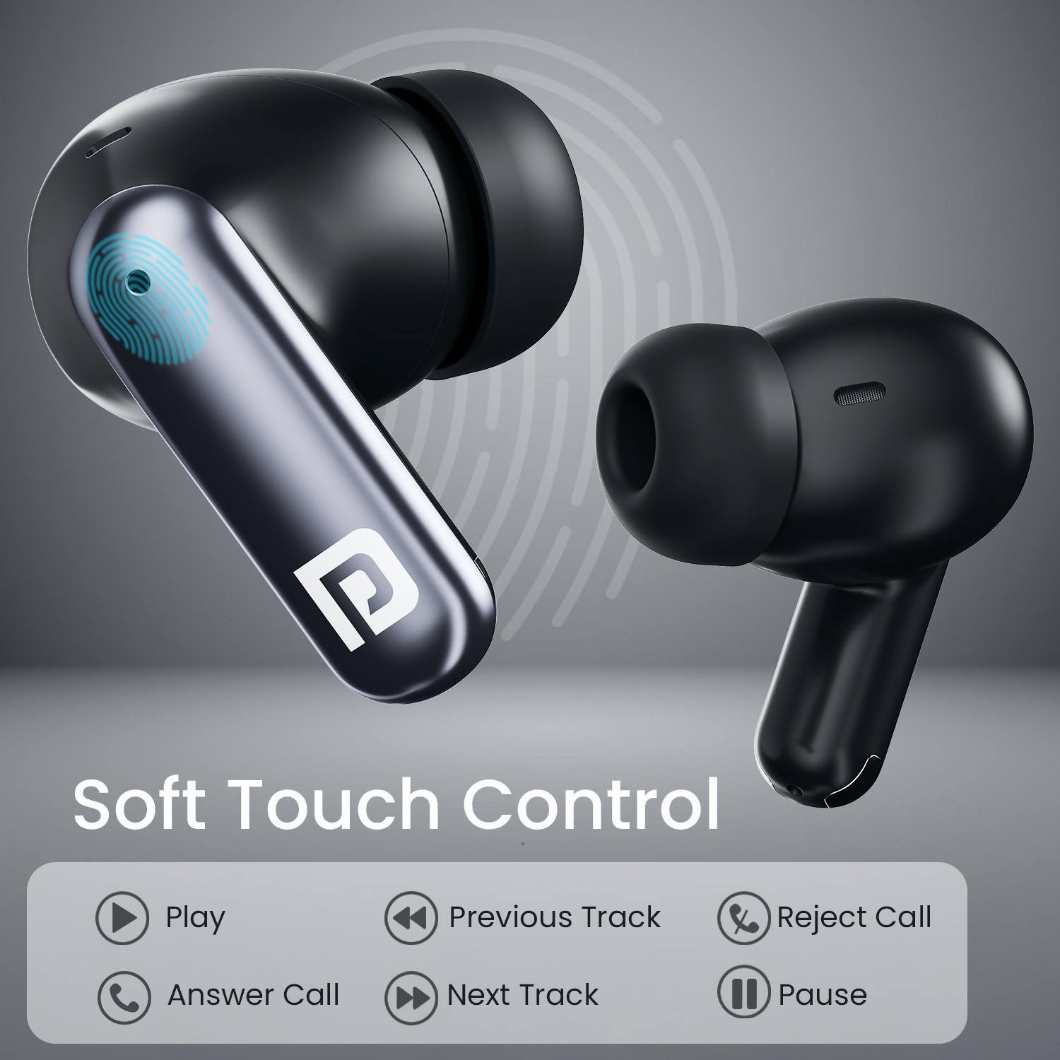 Image of Portronics Twins One + In Ear TWS earbuds with Game & Music Mode, Upto 30 Hours Playtime Bluetooth