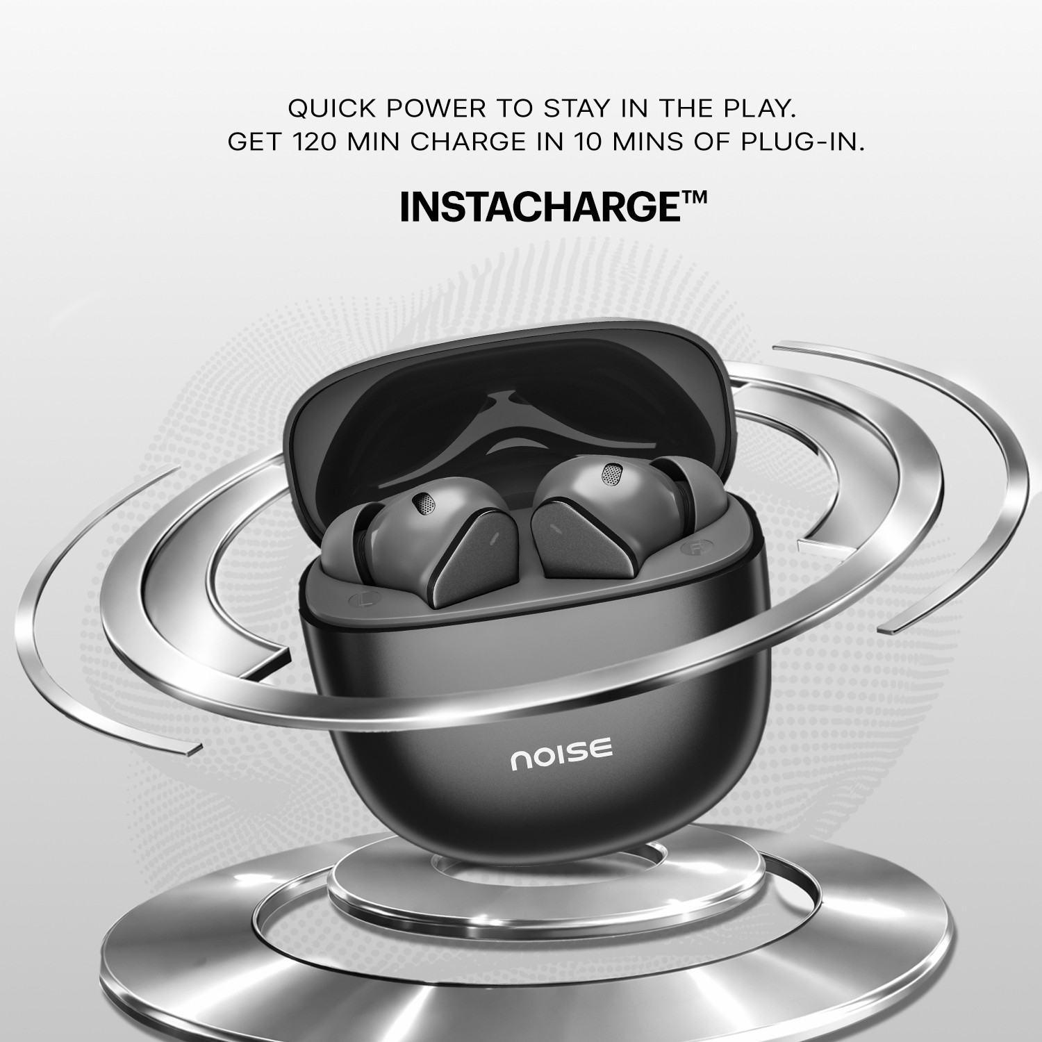 Image of Noise Buds Vector with Hi-Res, LDAC, Quad Mic ENC,Instacharge, BTv5.3 with HyperSync Bluetooth