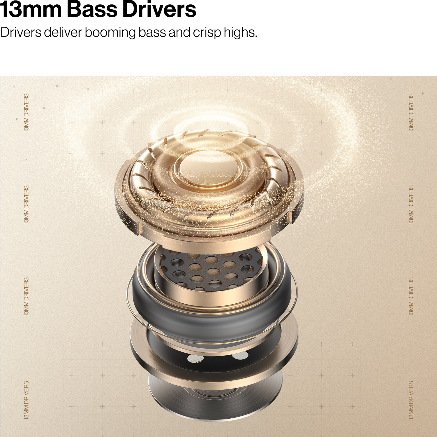 Image of Number Navo Buds X3 w / 50H Playtime, Dual Pairing, 13mm Speakers, ENC, 45ms Low Latency Bluetooth