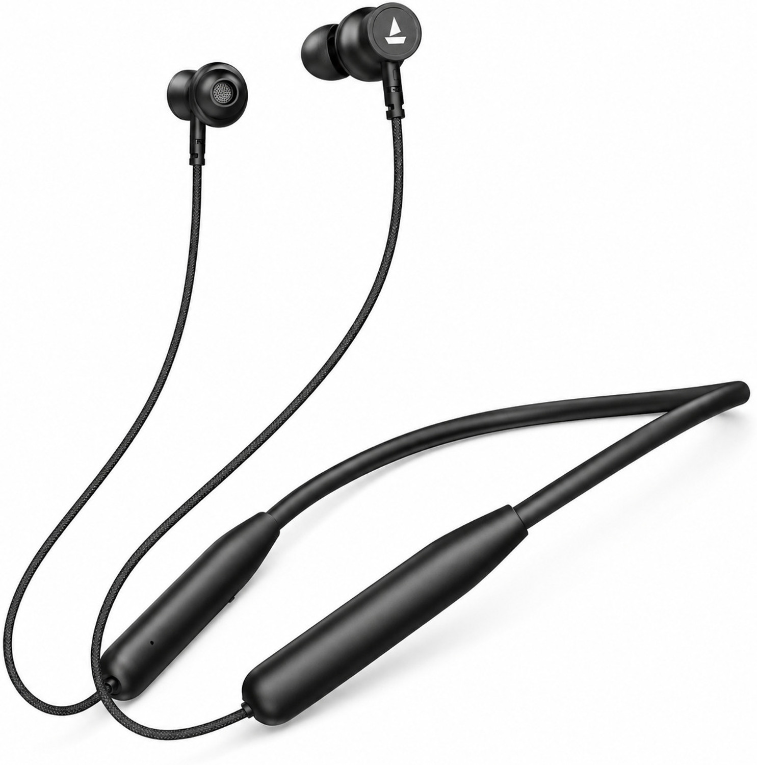 Image of Harvix Neckband for Boat Roc kerz 113 40hr Dual PAIRING Headphone Black Bluetooth