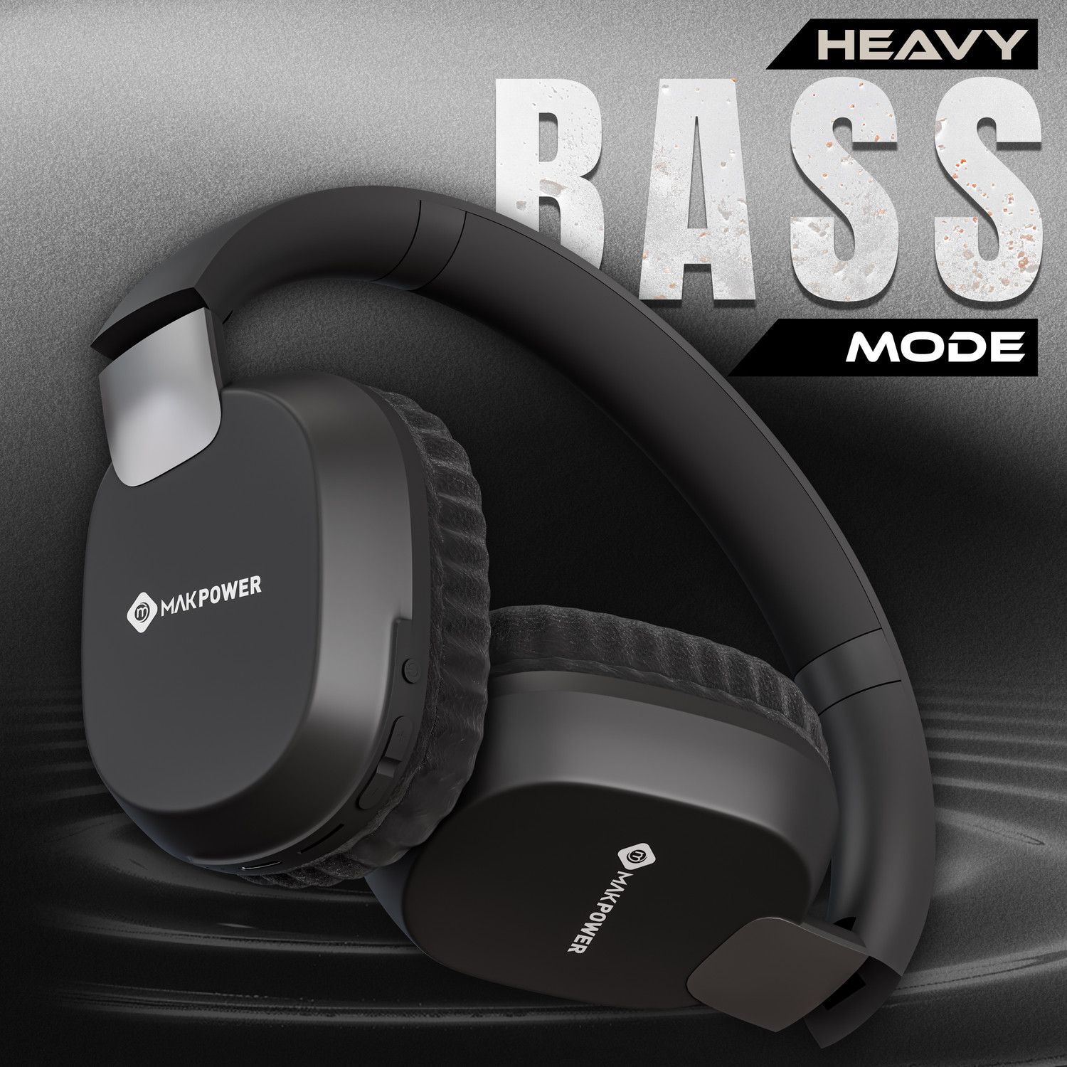 Image of MAK POWER Falcon with 60H Playback, Ideal for Music, Gaming & Calls, Wireless Over-Ear Bluetooth