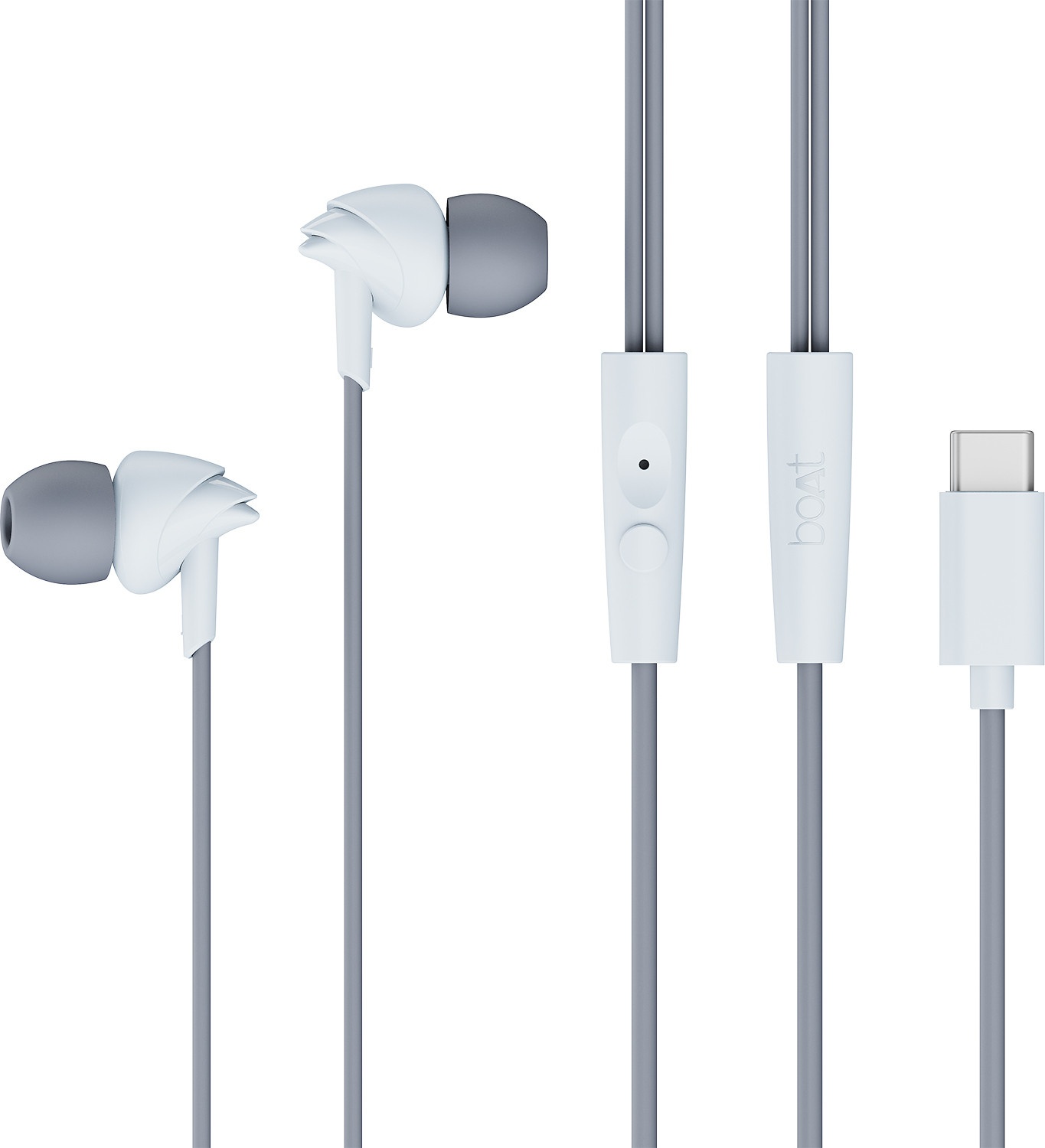 Image of boAt BassHeads 300C,Type-C, 10mm Drivers,Signature Sound, In-Line Mic,Voice Assistant Wired