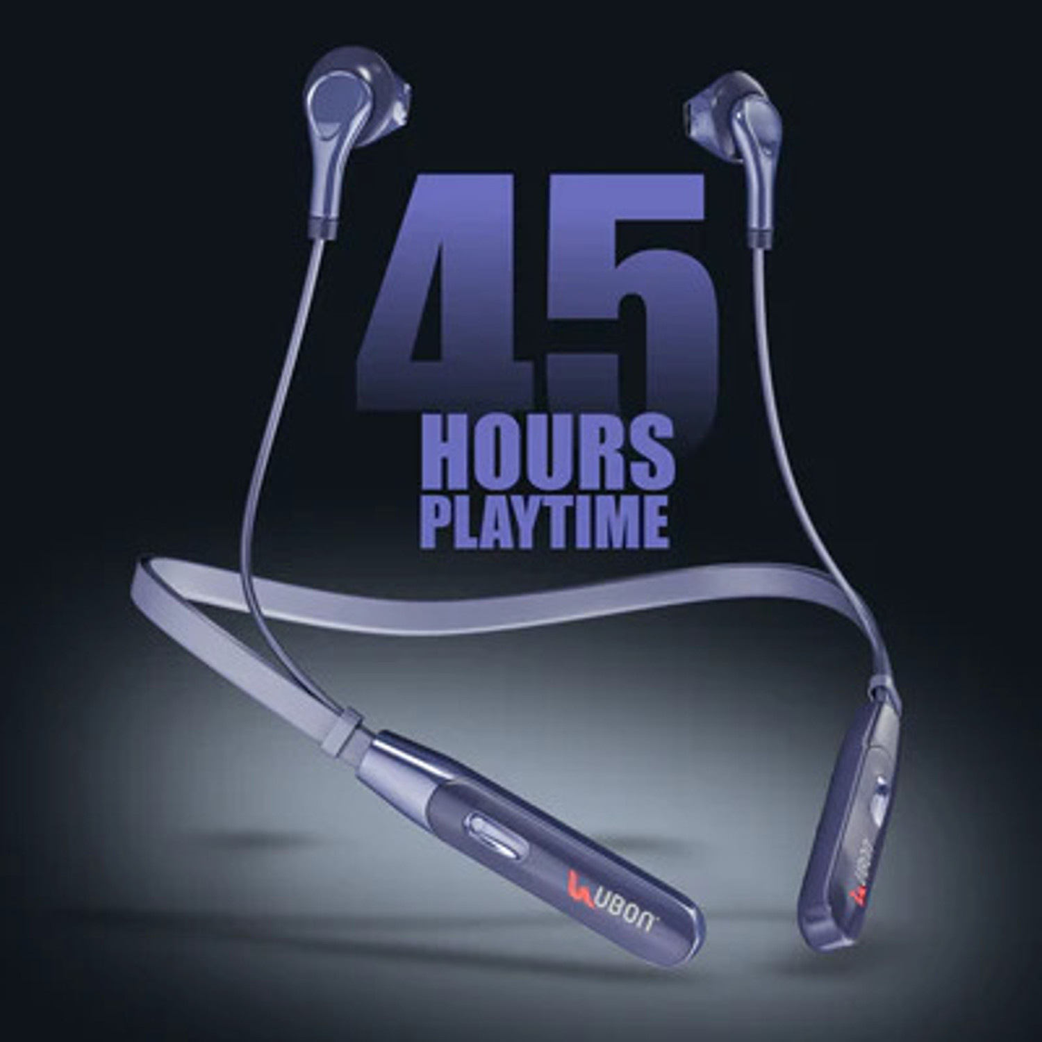 Image of EARBASS UBON PRO CL-115 Eargun Series Wireless Neckband | 45H Playtime, Quick Charge Bluetooth
