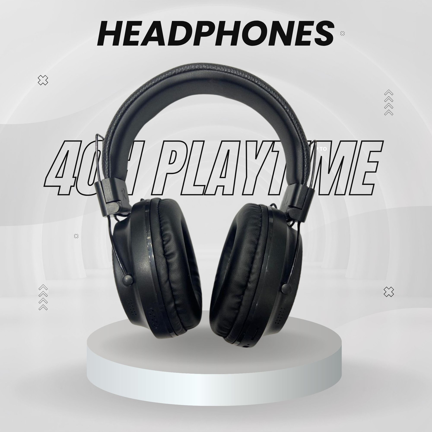 Image of Hodd Wireless Bluetooth Headphones with Carrying Case Foldable Bluetooth without Mic