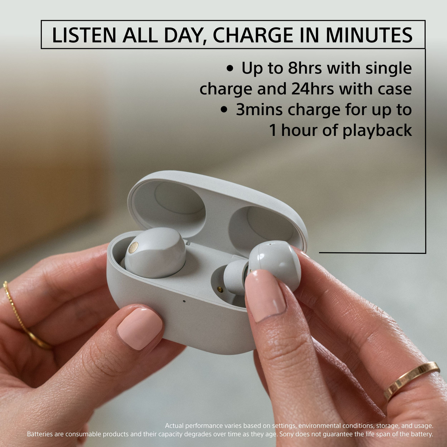 Image of SONY WF-1000XM5 Noise Cancellation Earbuds with High-Res Audio TWS Bluetooth