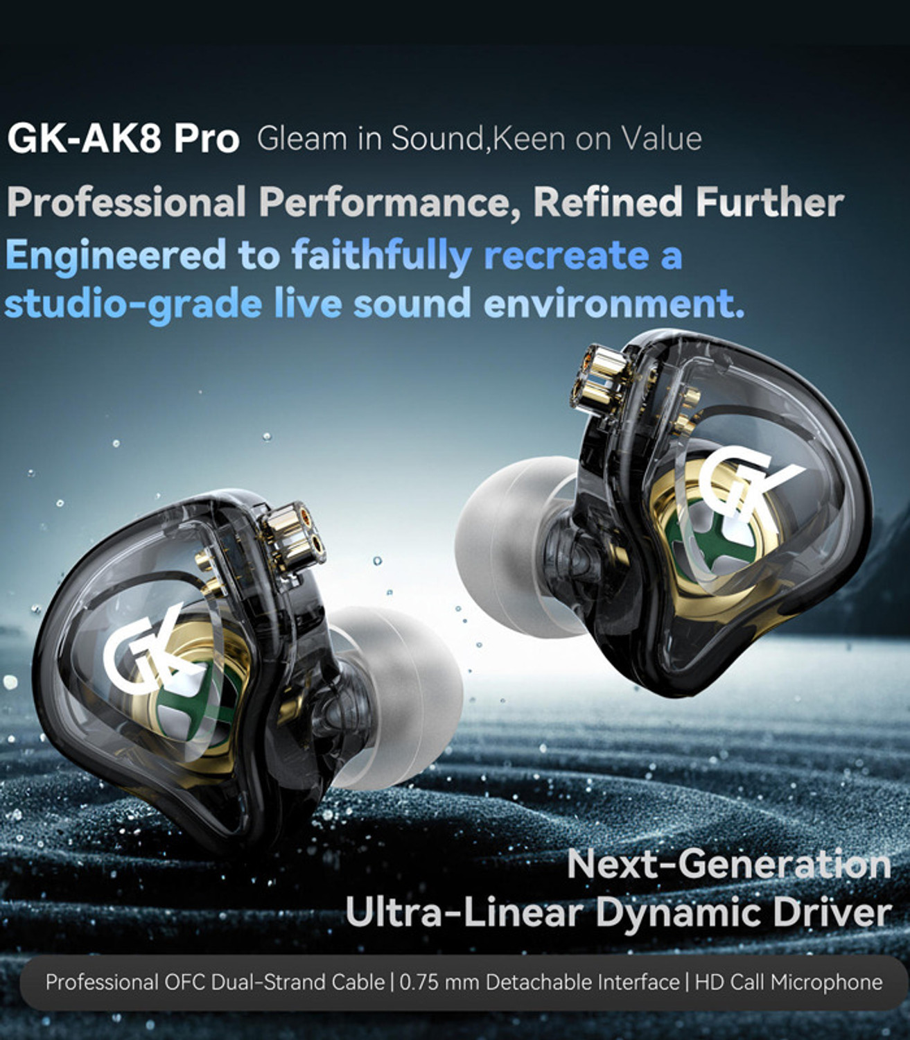 Image of G&K AK8 PRO TYPE-C IEM Wired