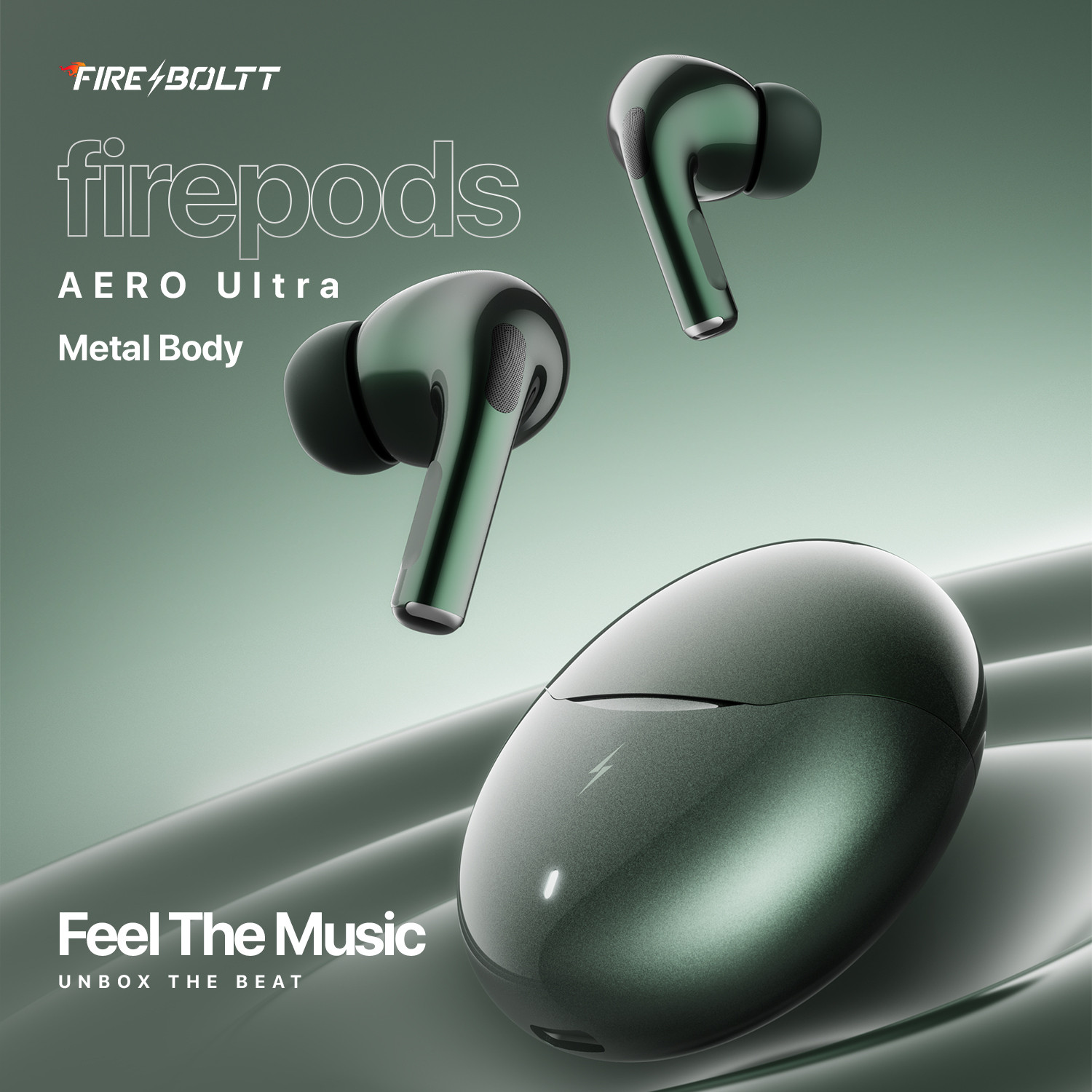 Image of Fire-Boltt Aero Ultra TWS Earbuds, Custom EQ Profiles, 50H Battery, Quad Mic ENC, BT 5.4 Bluetooth