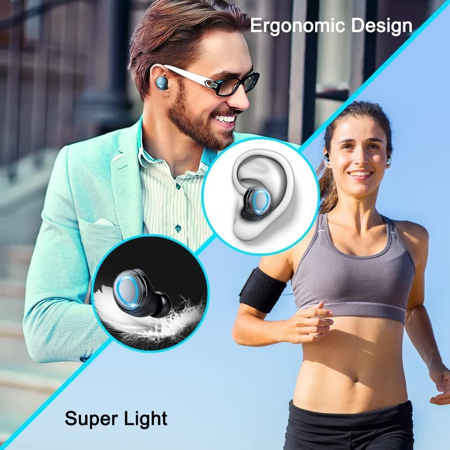 Image of DRUMSTONE M56 Dual Pack TWS Earbuds | 2 Pairs Wireless Bluetooth, 4 Waterproof Pods Bluetooth