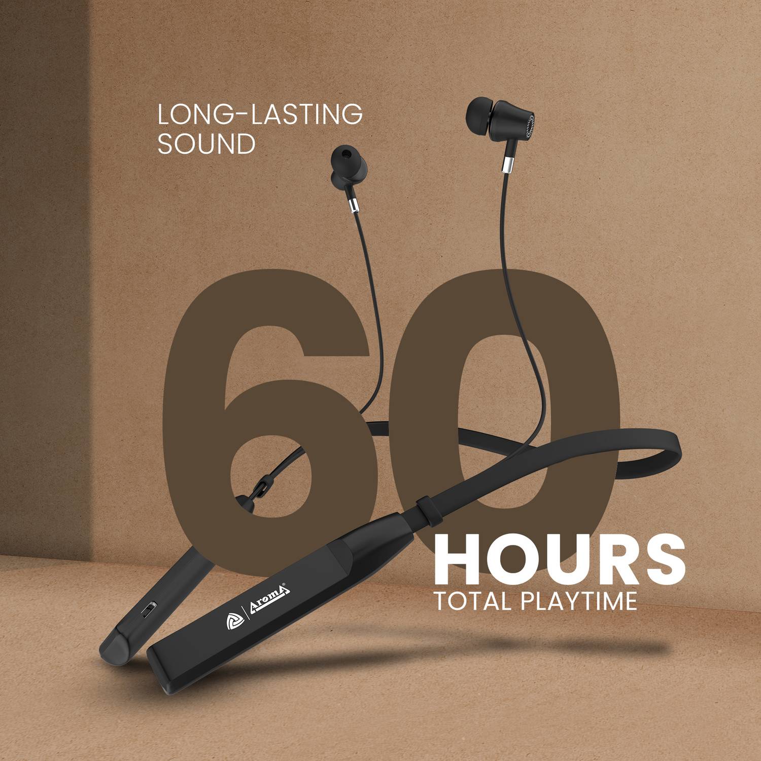 Aroma C21-NB119B Badshah 60H Neckband with 4in1 65W Cable - Image 3