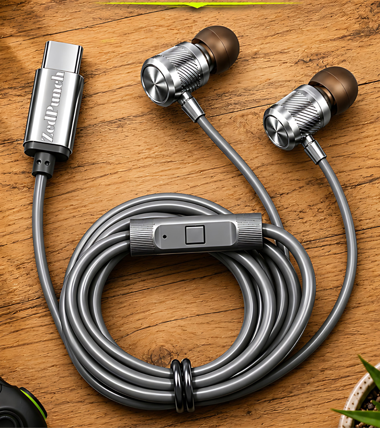 Image of ZedPunch Gaming Type-C Wired Magnetic Earphones With Mic & 1 Button Control USB-C Devices Wired Gaming